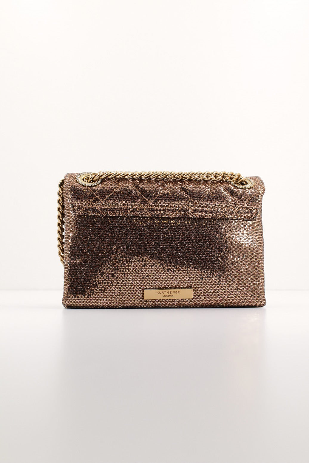KURT GEIGER LONDON -LUREX MINI KENSINGTON en color BRONCE (3)