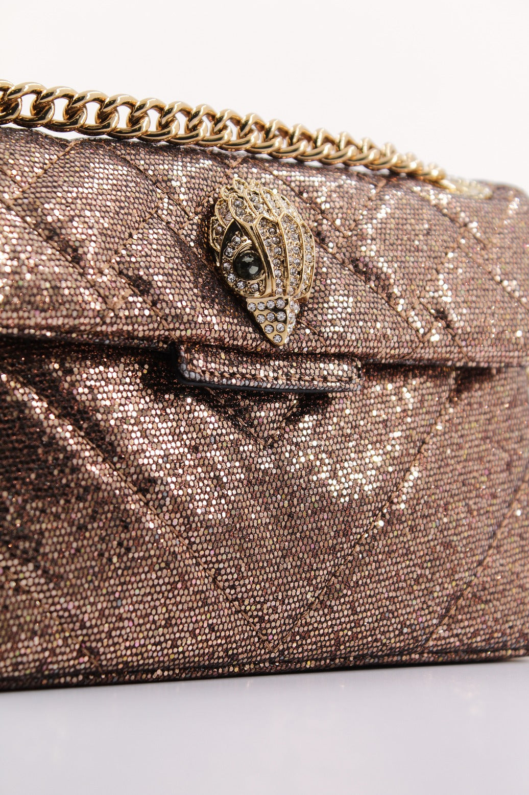 KURT GEIGER LONDON -LUREX MINI KENSINGTON en color BRONCE (4)