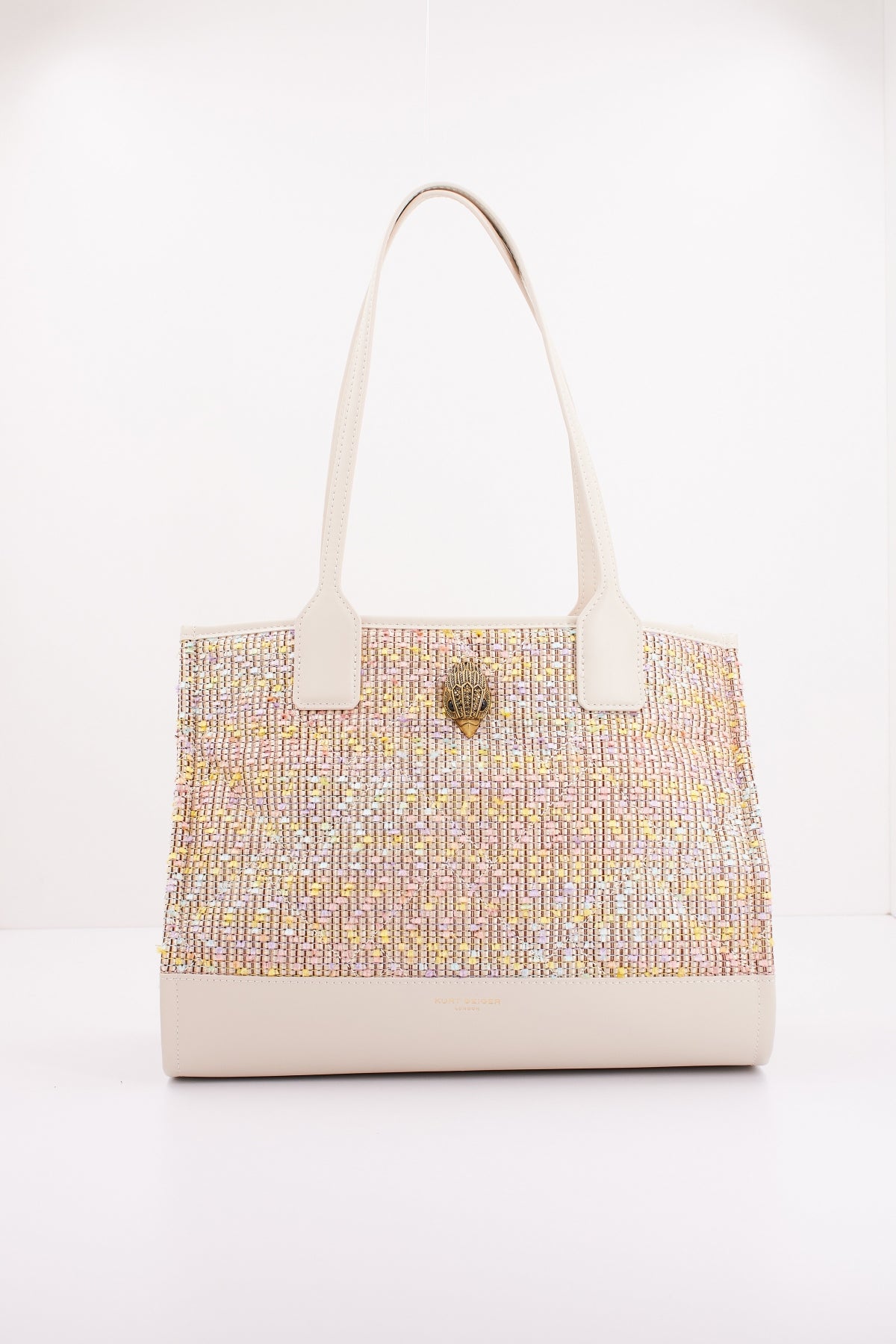 KURT GEIGER LONDON RAFFIA SQ SM SHOPPER en color BEIS (1)