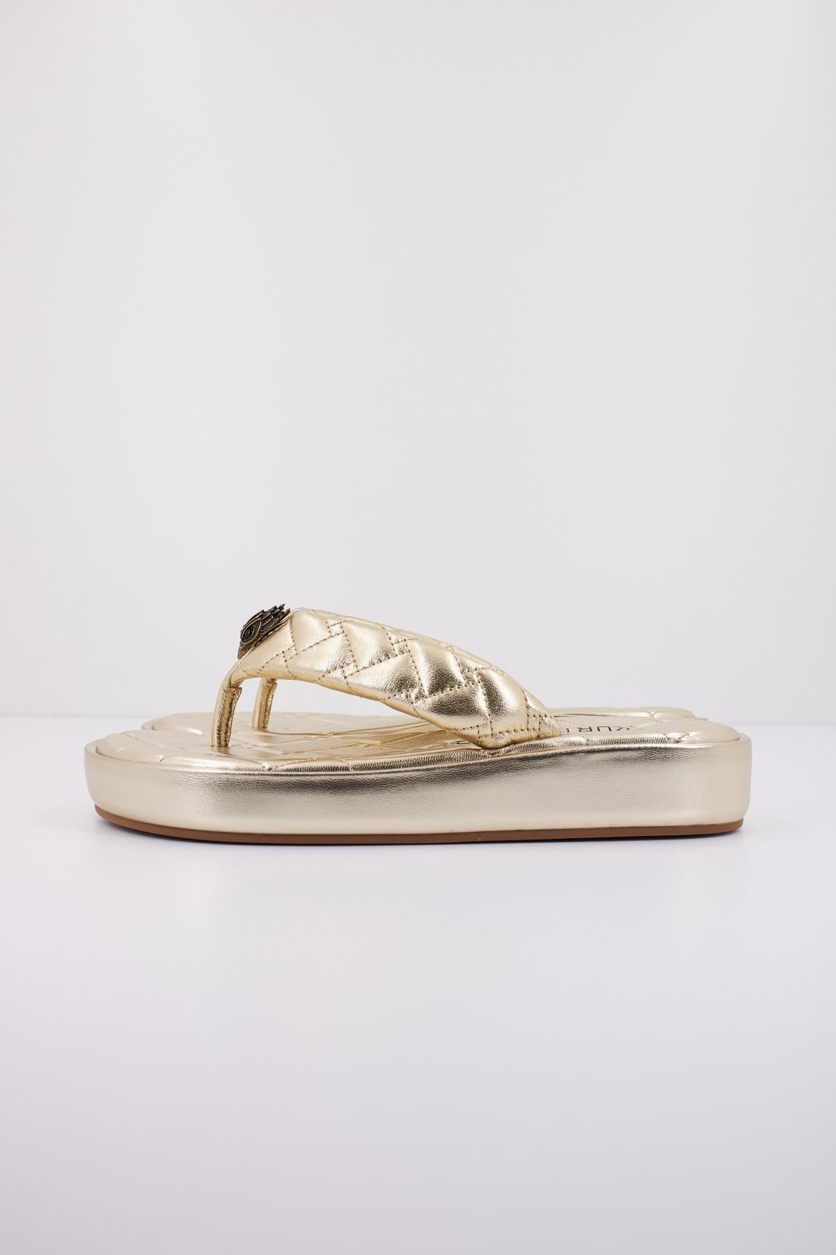 KURT GEIGER LONDON KENSINGTON PUFF FLIP FLOP en color ORO (1)