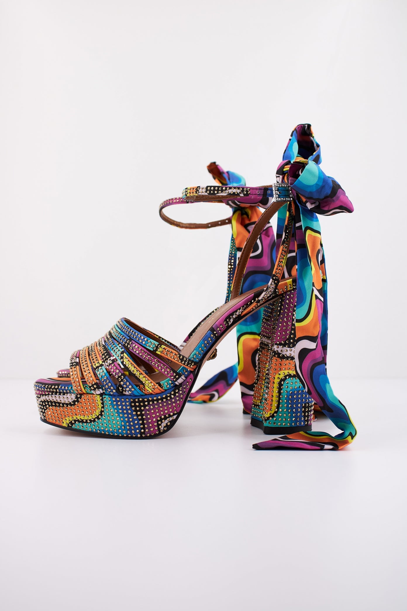 KURT GEIGER LONDON PIERRA ANKLE TIE PLATFO en color MULTICOLOR (1)