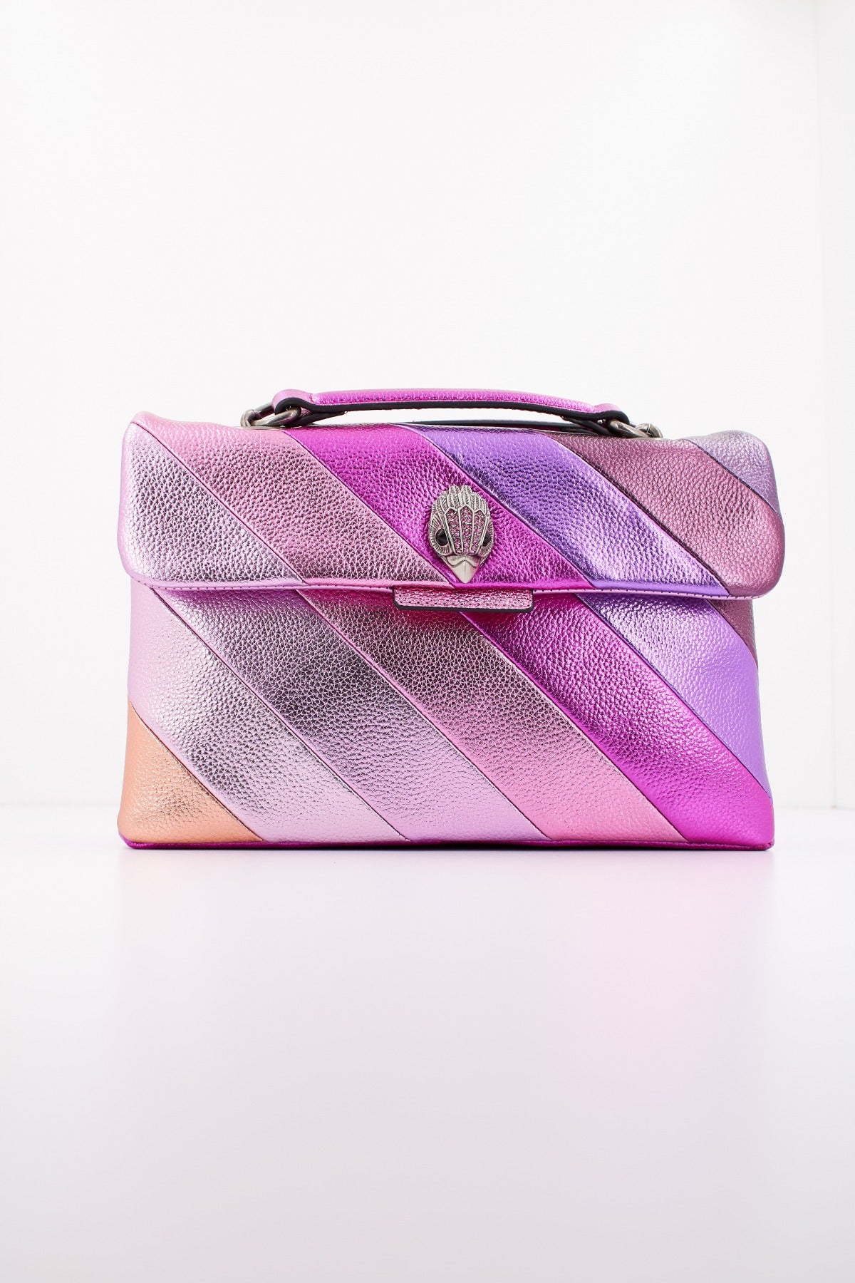 KURT GEIGER LONDON KENSINGTON LEATHER en color ROSA (1)