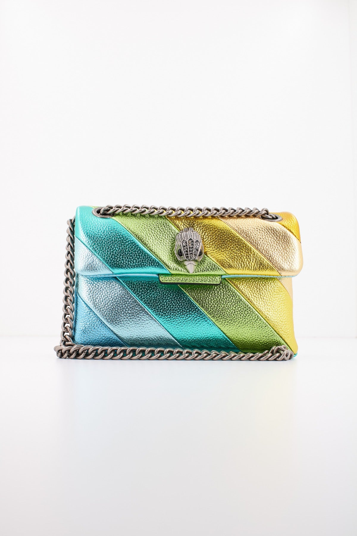 KURT GEIGER LONDON MINI KENSINGTON LEATHER en color VERDE (1)
