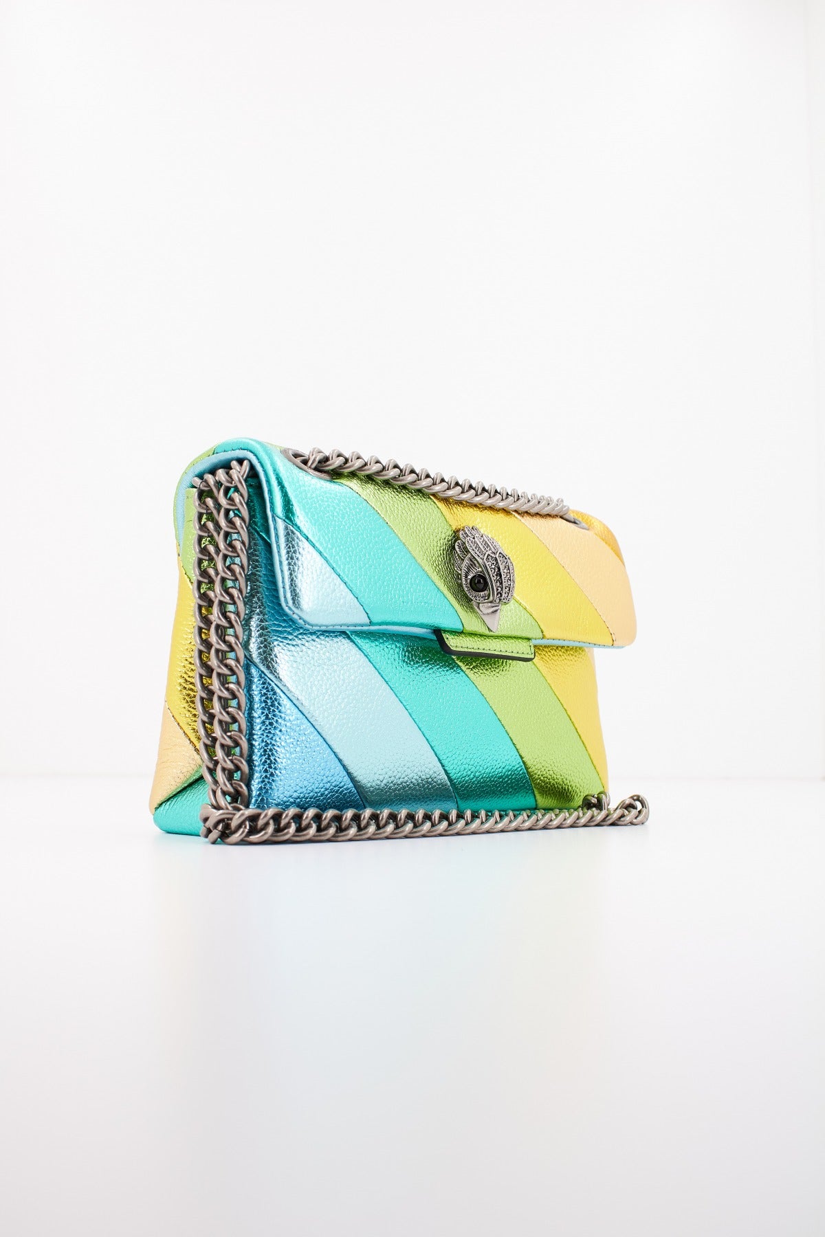 KURT GEIGER LONDON MINI KENSINGTON LEATHER en color VERDE (2)