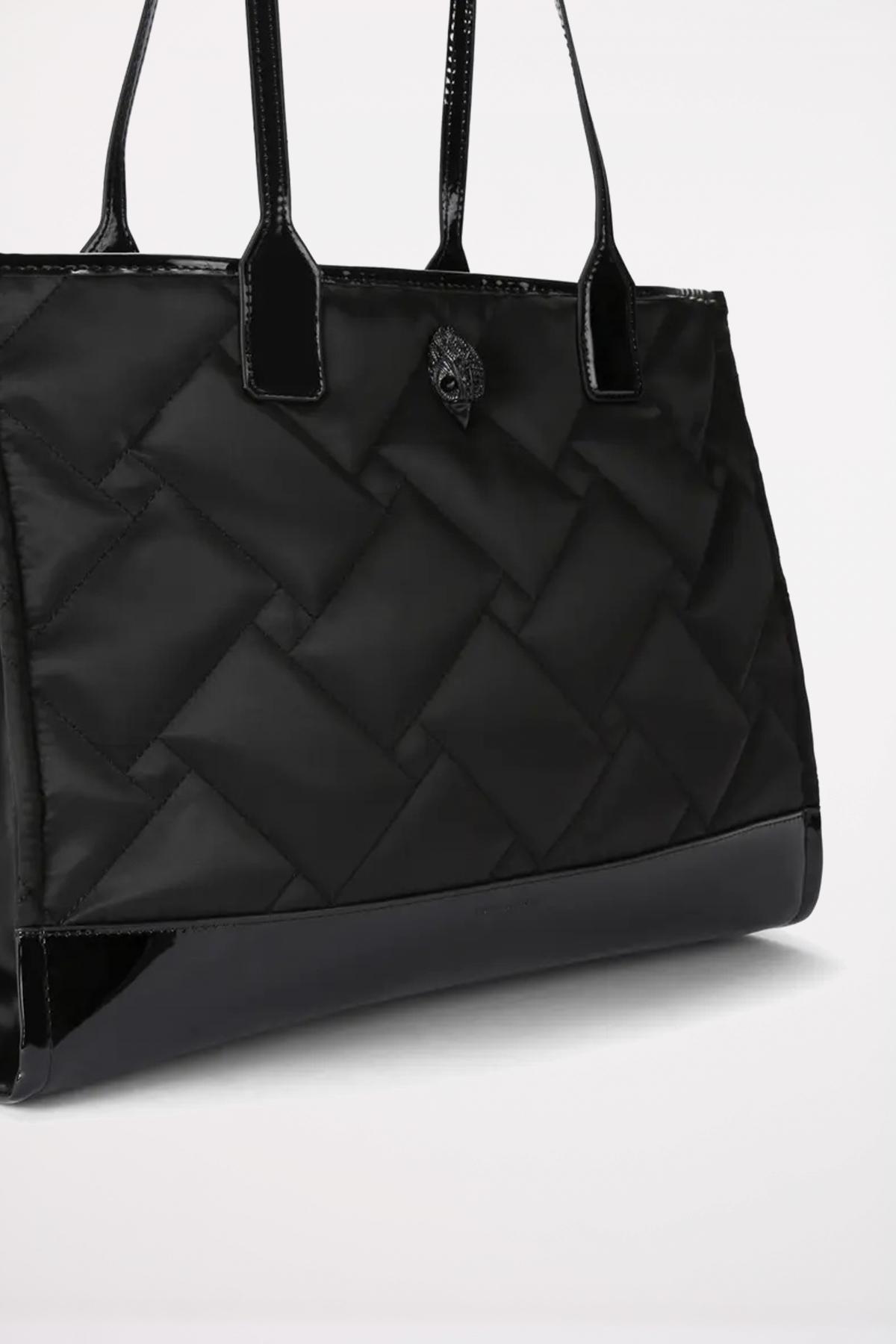 KURT GEIGER LONDON RECYCLED SQ SHOPPER DR en color NEGRO (2)