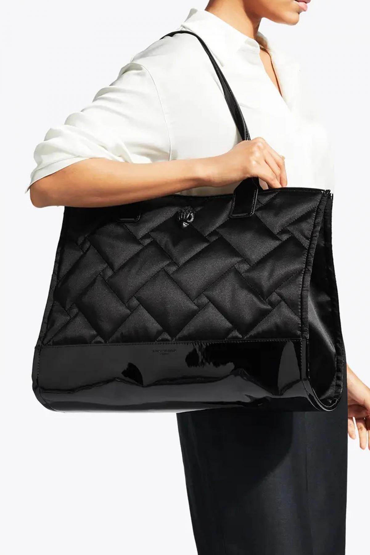 KURT GEIGER LONDON RECYCLED SQ SHOPPER DR en color NEGRO (5)