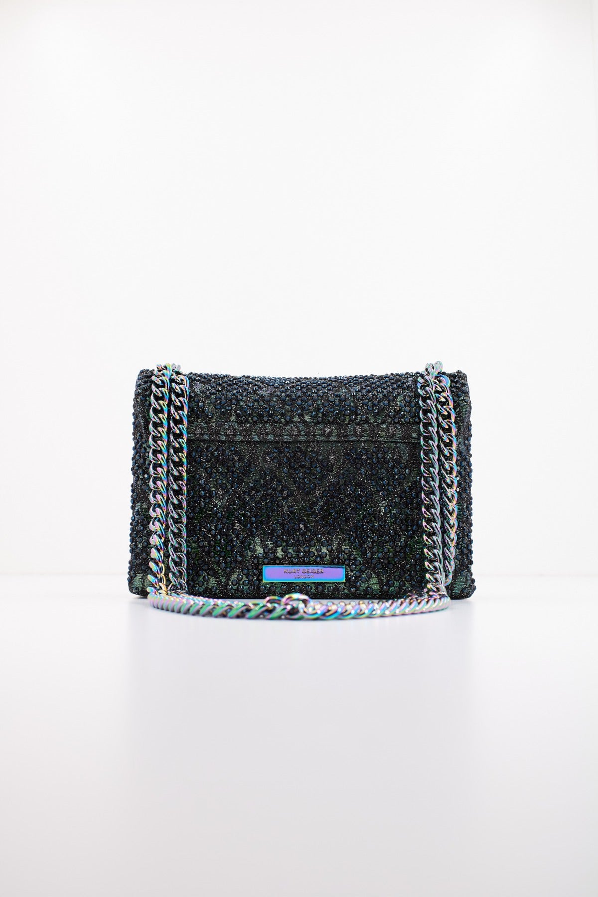 KURT GEIGER LONDON FABRIC MINI KENSINGTON en color VERDE (3)