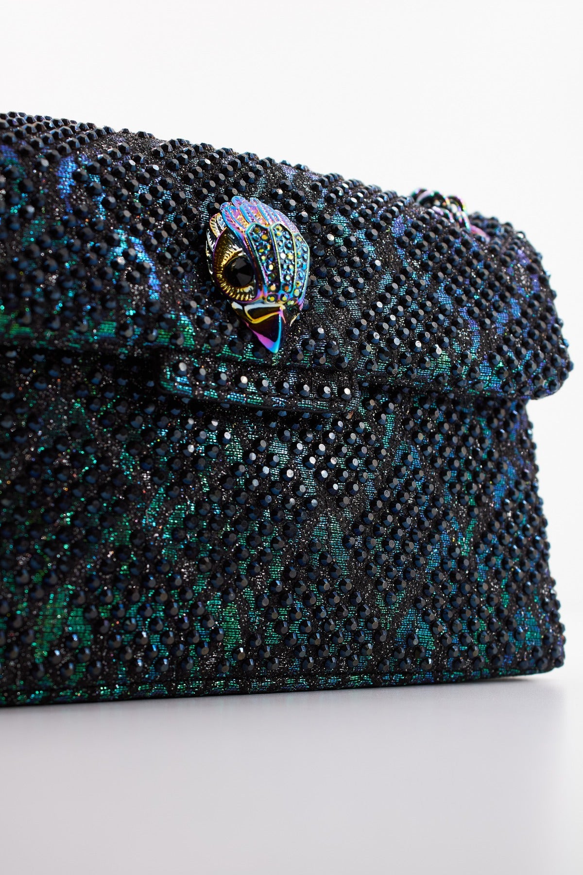 KURT GEIGER LONDON FABRIC MINI KENSINGTON en color VERDE (4)