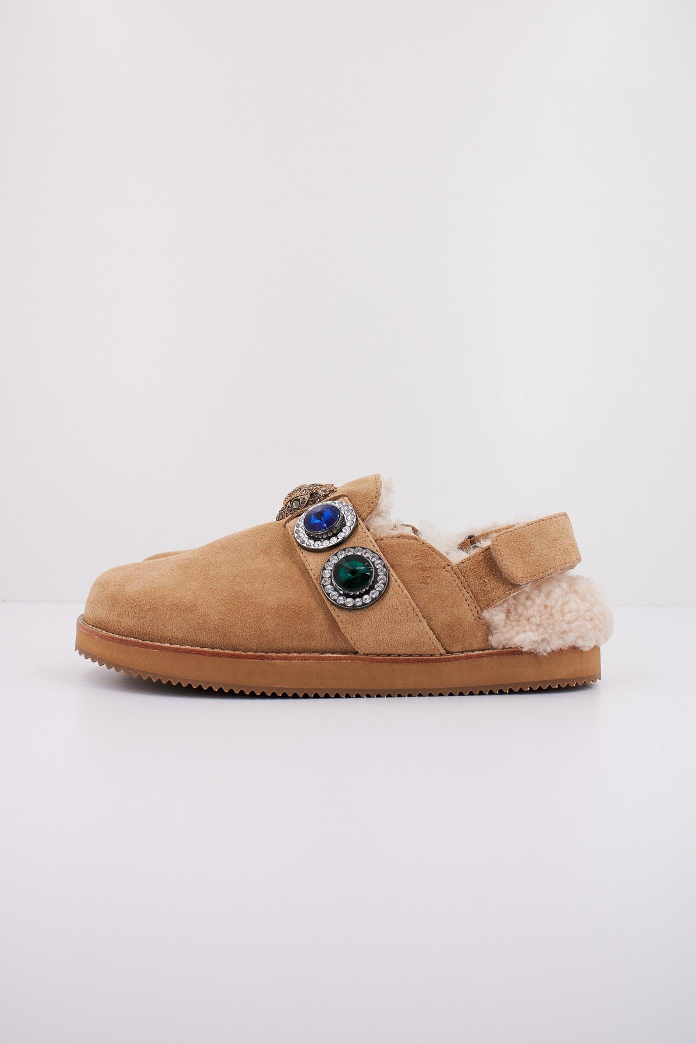 KURT GEIGER LONDON OCTAVIA CASUAL SLING MULE en color MARRON CLARO (1)
