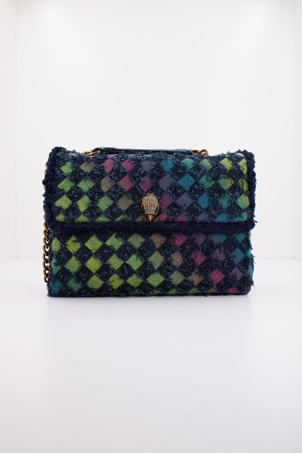 KURT GEIGER LONDON DENIM LG KENSINGTIN BAG en color AZUL (1)