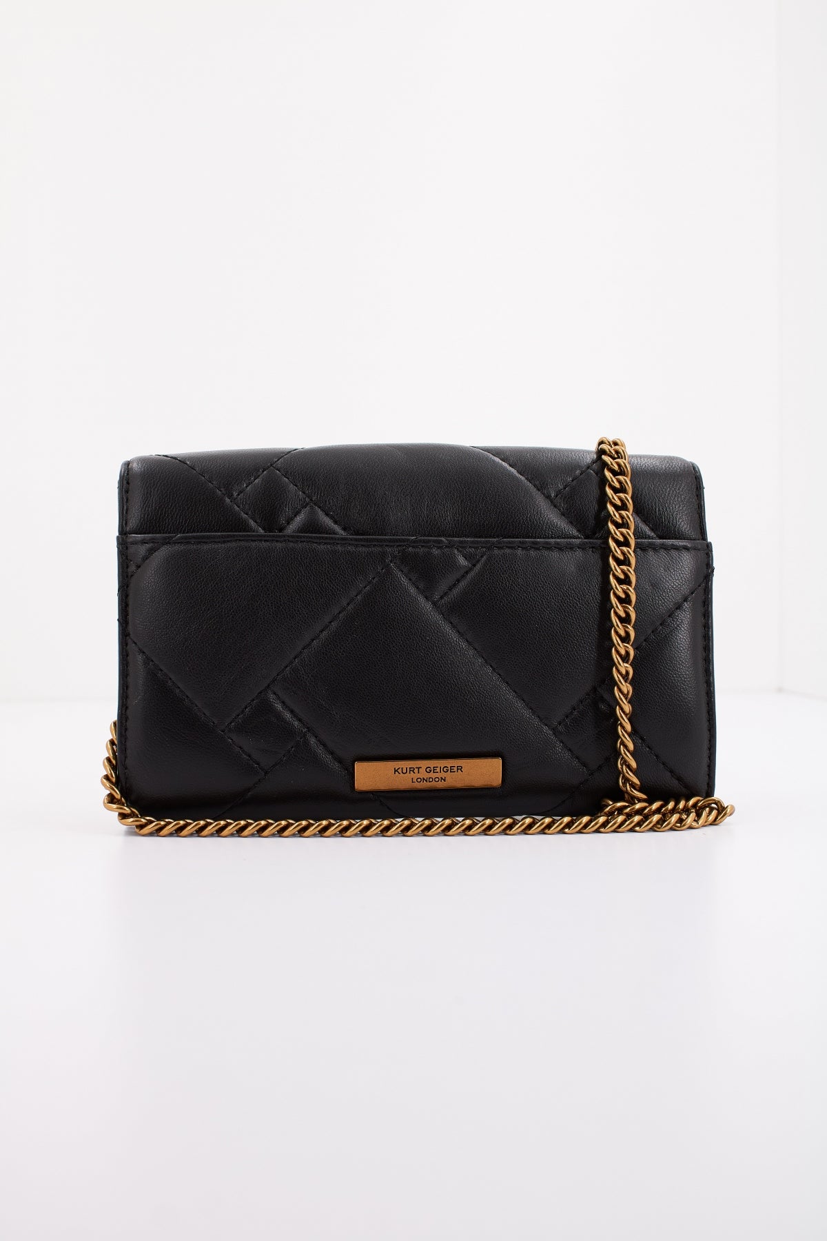 KURT GEIGER LONDON WALLET ON CHAIN PUFF en color NEGRO (3)
