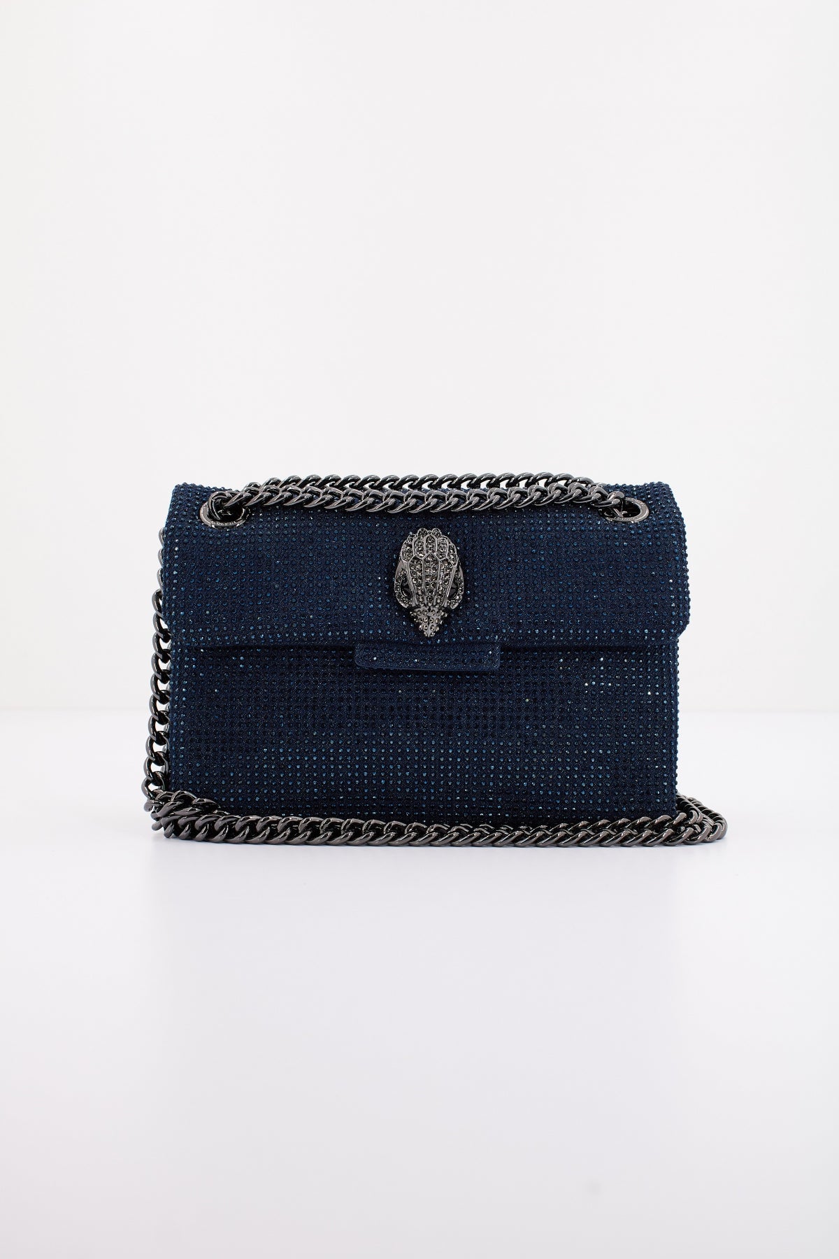 KURT GEIGER LONDON FABRIC MINI KENSINGTON en color AZUL (1)