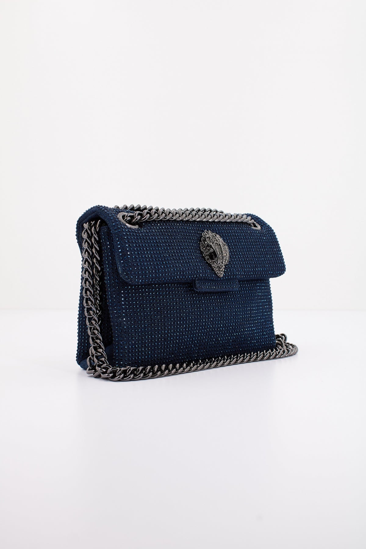 KURT GEIGER LONDON FABRIC MINI KENSINGTON en color AZUL (2)