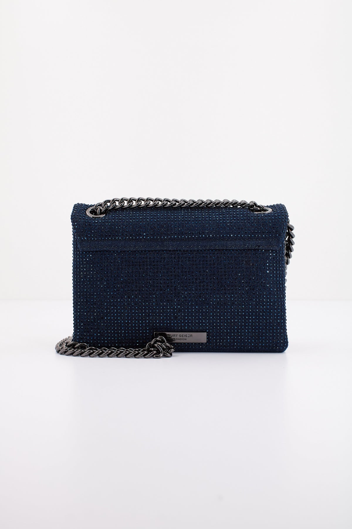 KURT GEIGER LONDON FABRIC MINI KENSINGTON en color AZUL (3)