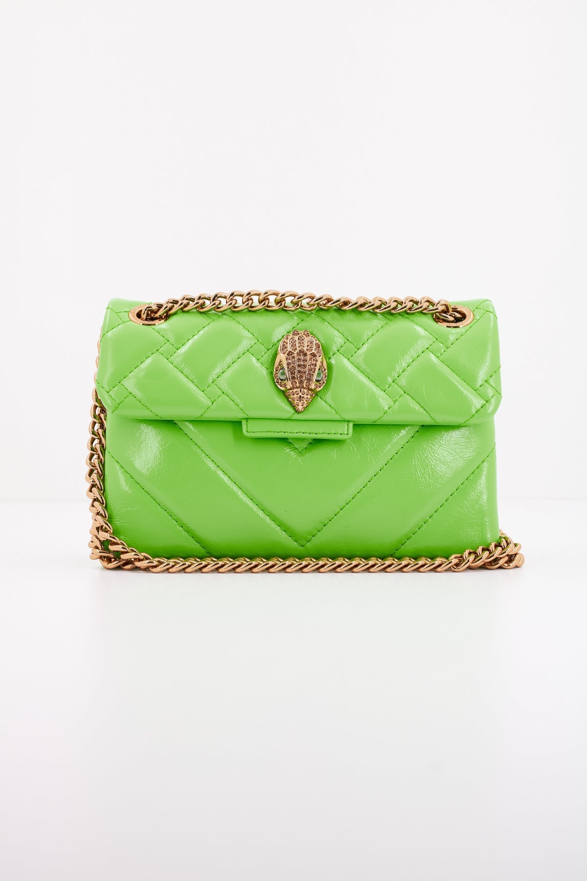 KURT GEIGER LONDON LEATHER MINI KENSINGTON en color VERDE (1)