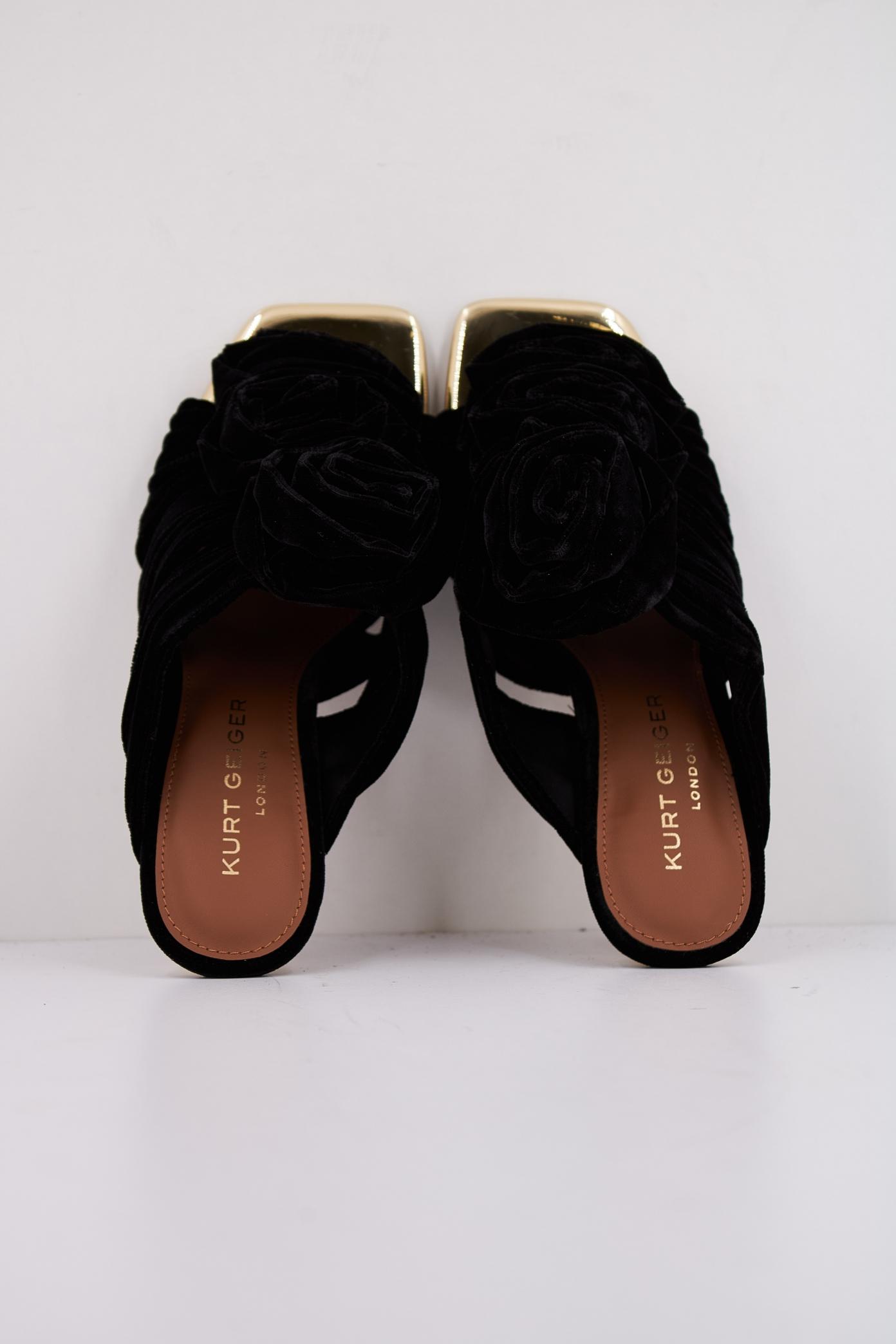 KURT GEIGER LONDON BLOOM MULE en color NEGRO (3)