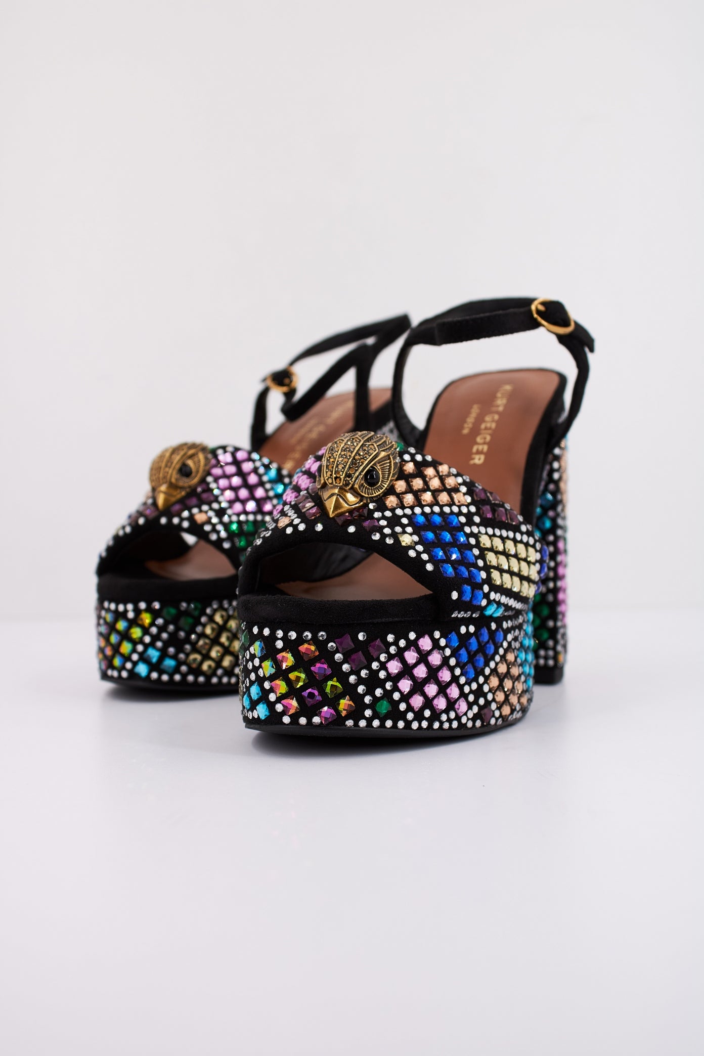 KURT GEIGER LONDON KENSINGTON PLATFORM SDL en color NEGRO (2)