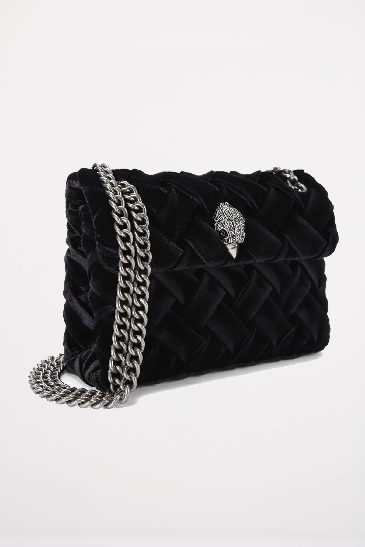 KURT GEIGER LONDON VELVET MINI en color NEGRO (2)