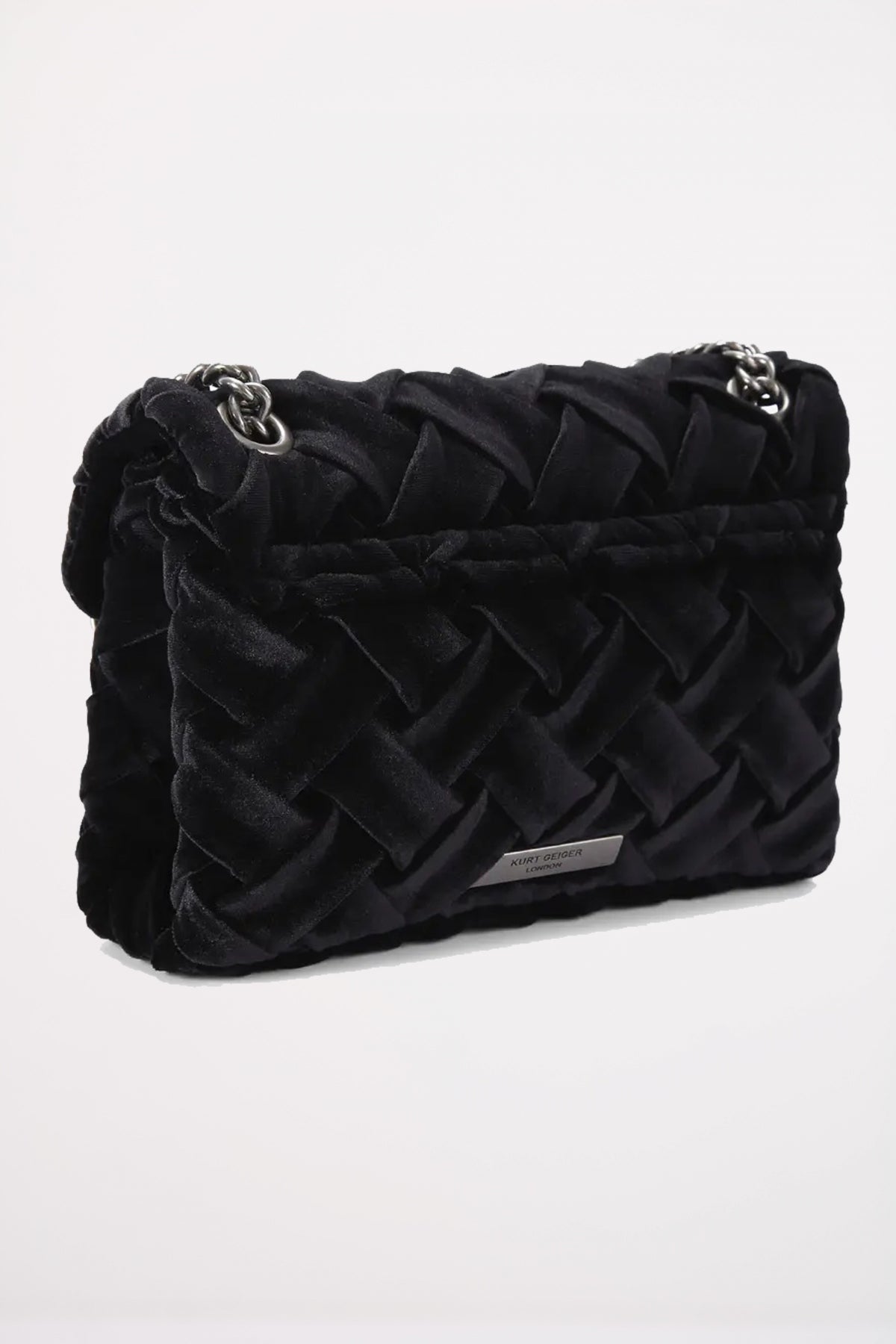 KURT GEIGER LONDON VELVET MINI en color NEGRO (3)