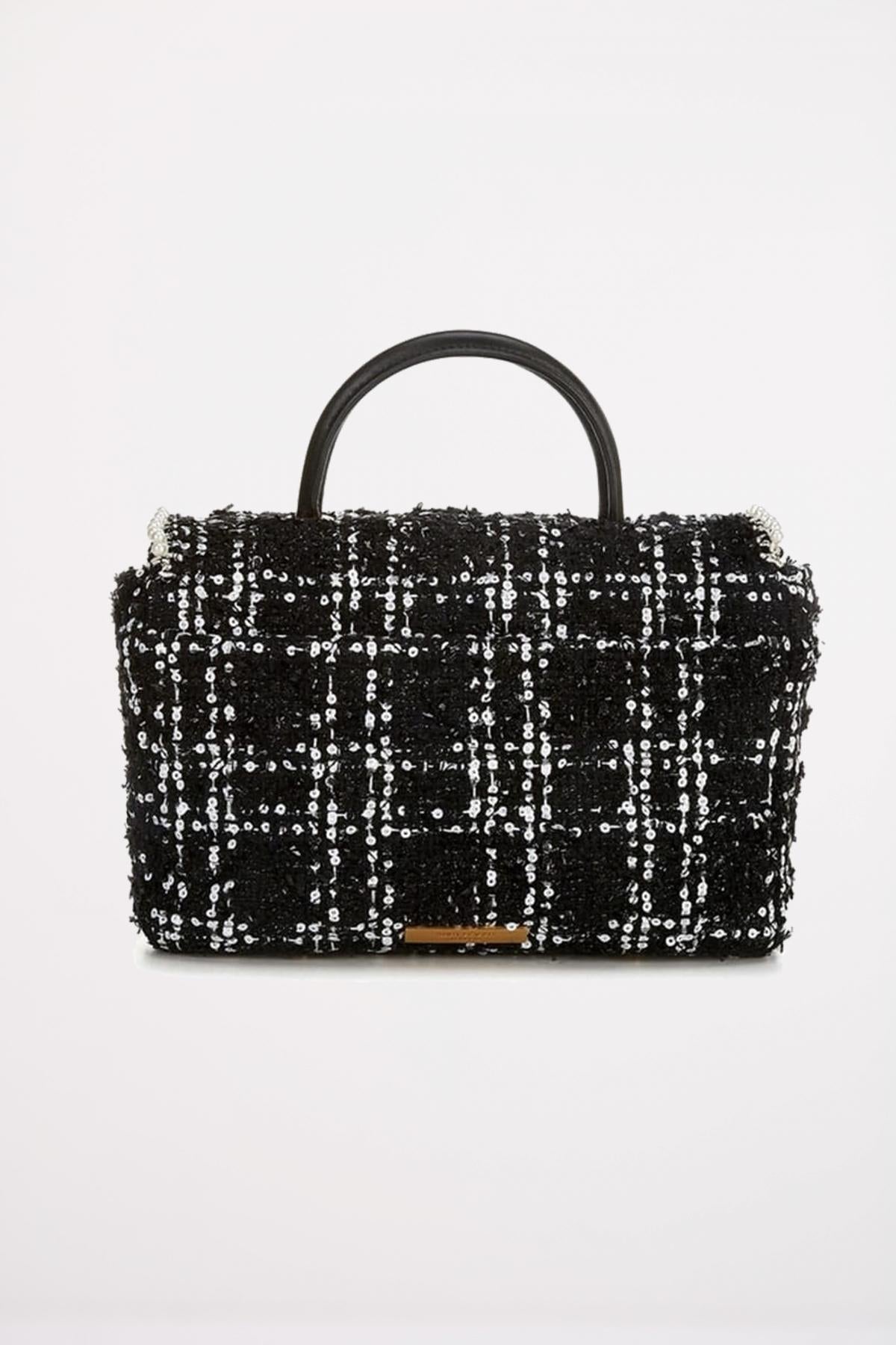 KURT GEIGER LONDON TWEED HANDLE KENSINGTON en color NEGRO (3)