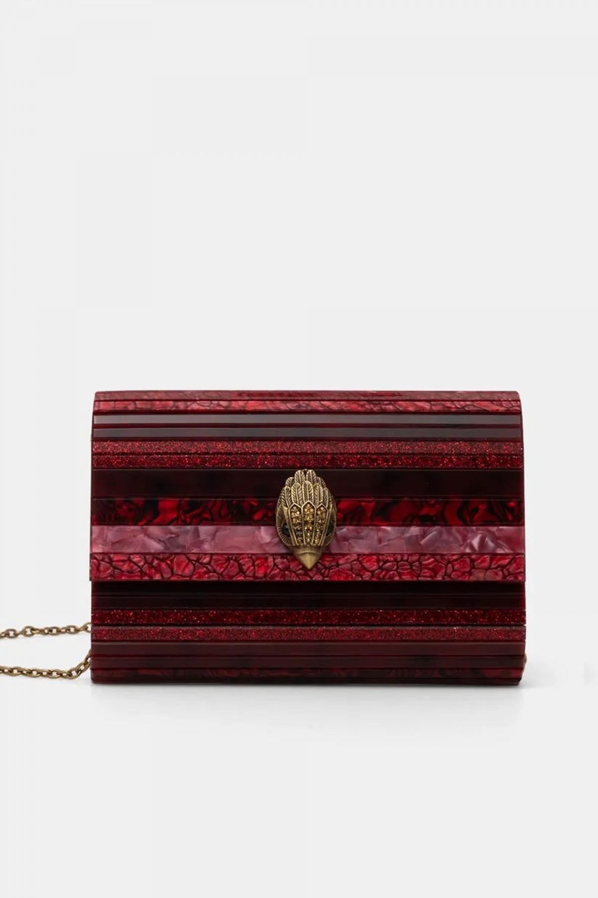 KURT GEIGER LONDON PARTY EAGLE CLUTCH en color ROJO (1)