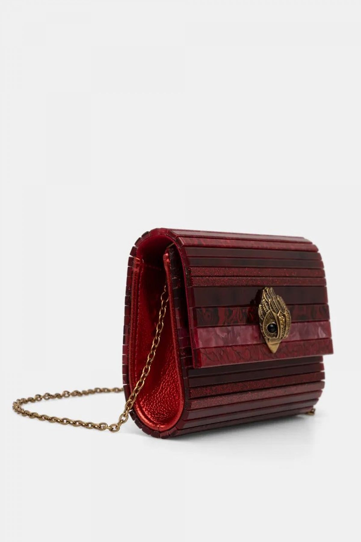 KURT GEIGER LONDON PARTY EAGLE CLUTCH en color ROJO (2)