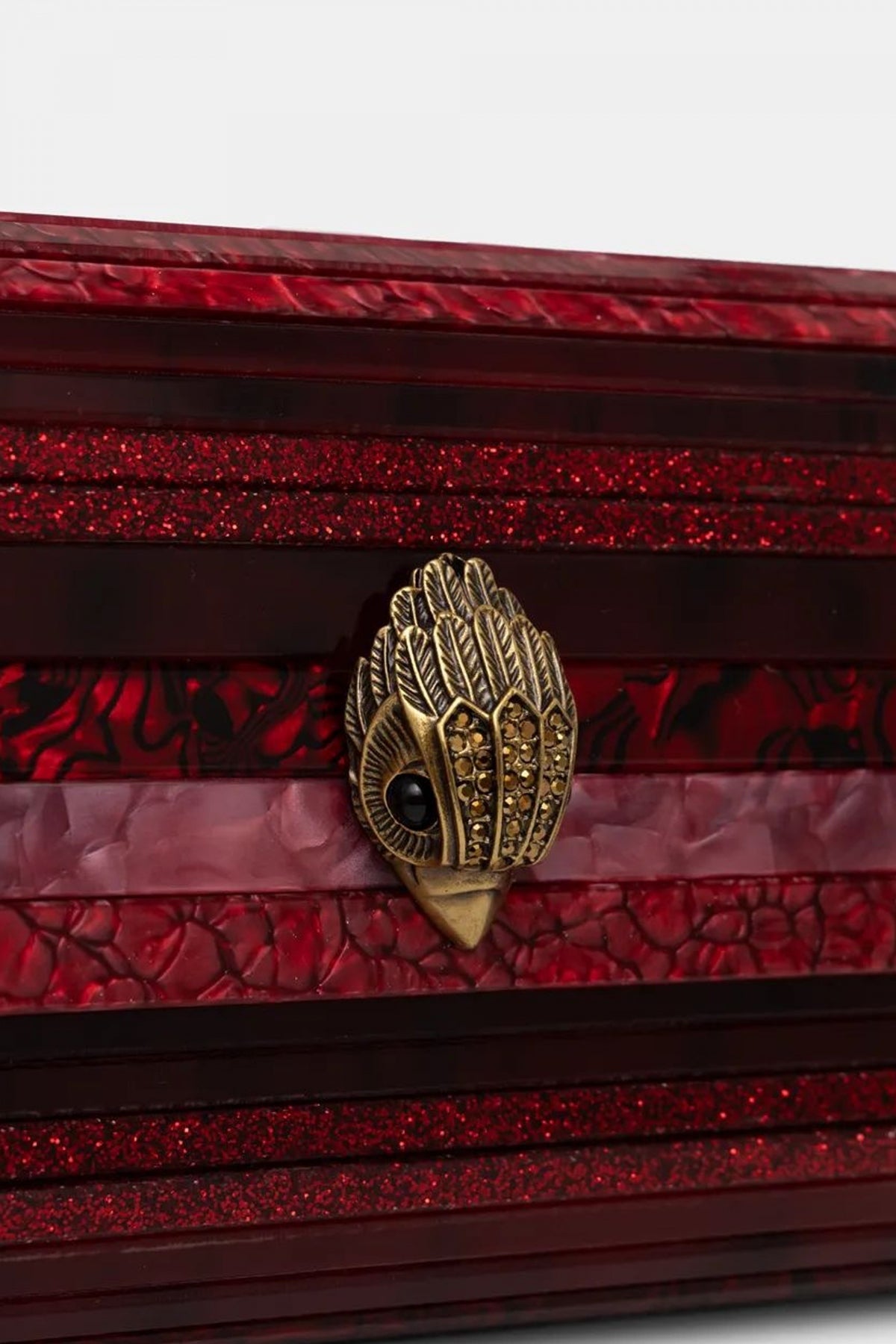 KURT GEIGER LONDON PARTY EAGLE CLUTCH en color ROJO (4)