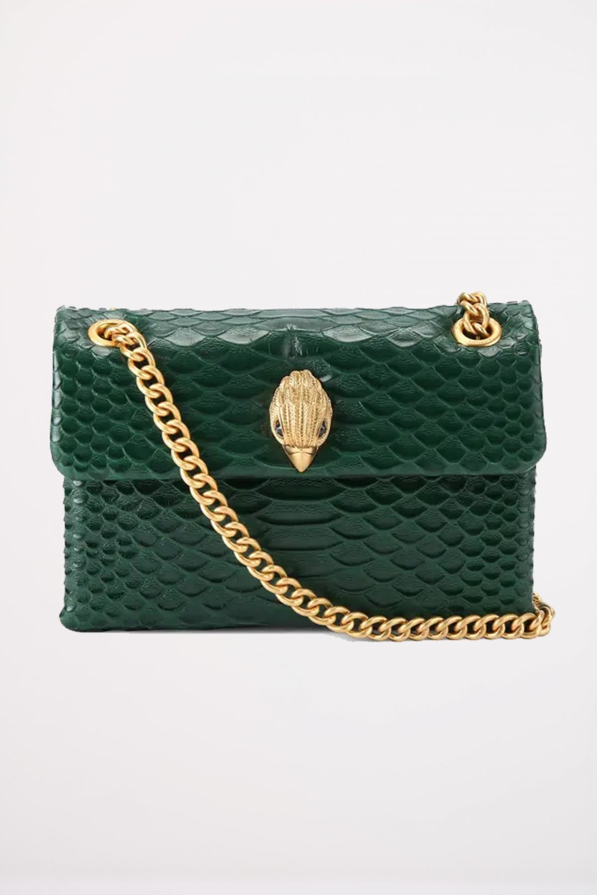 KURT GEIGER LONDON LEATHER MINI KENSINGTON en color VERDE (1)