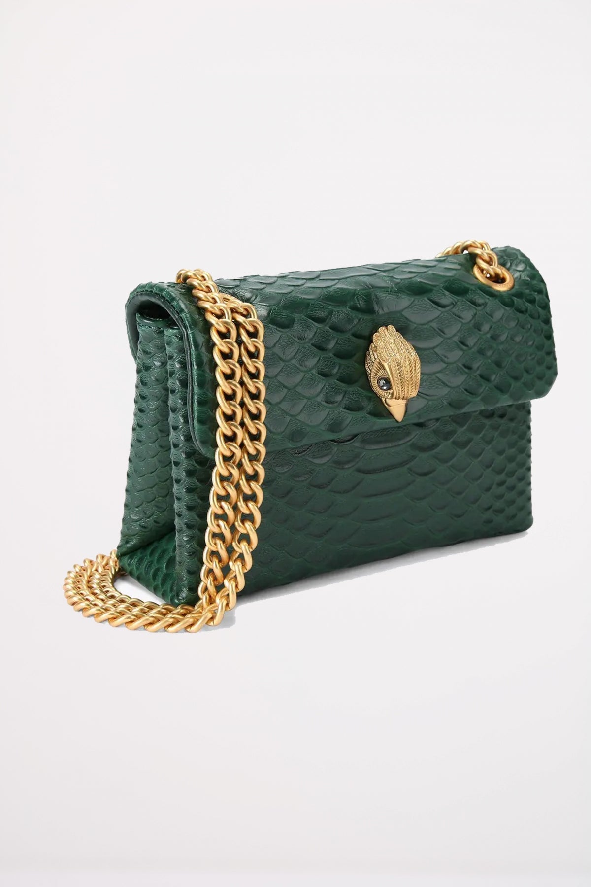 KURT GEIGER LONDON LEATHER MINI KENSINGTON en color VERDE (2)