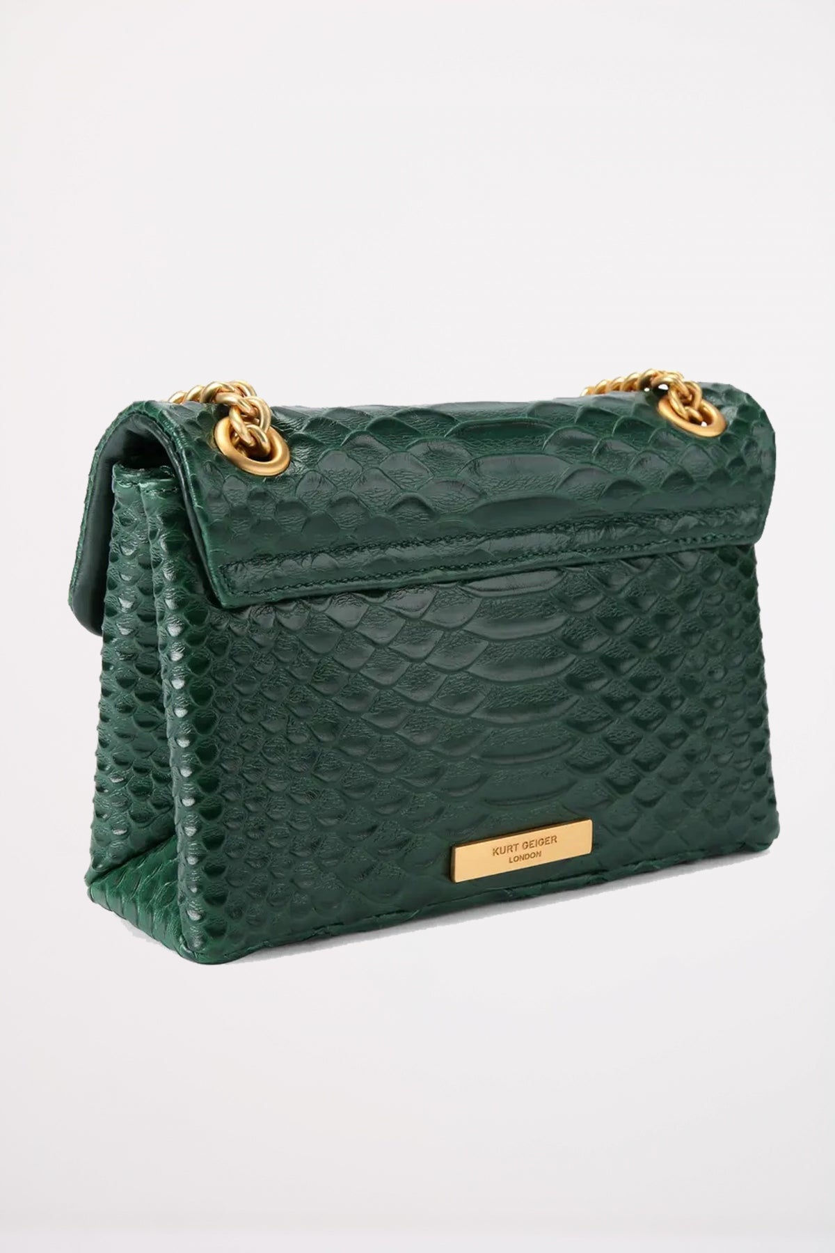 KURT GEIGER LONDON LEATHER MINI KENSINGTON en color VERDE (3)