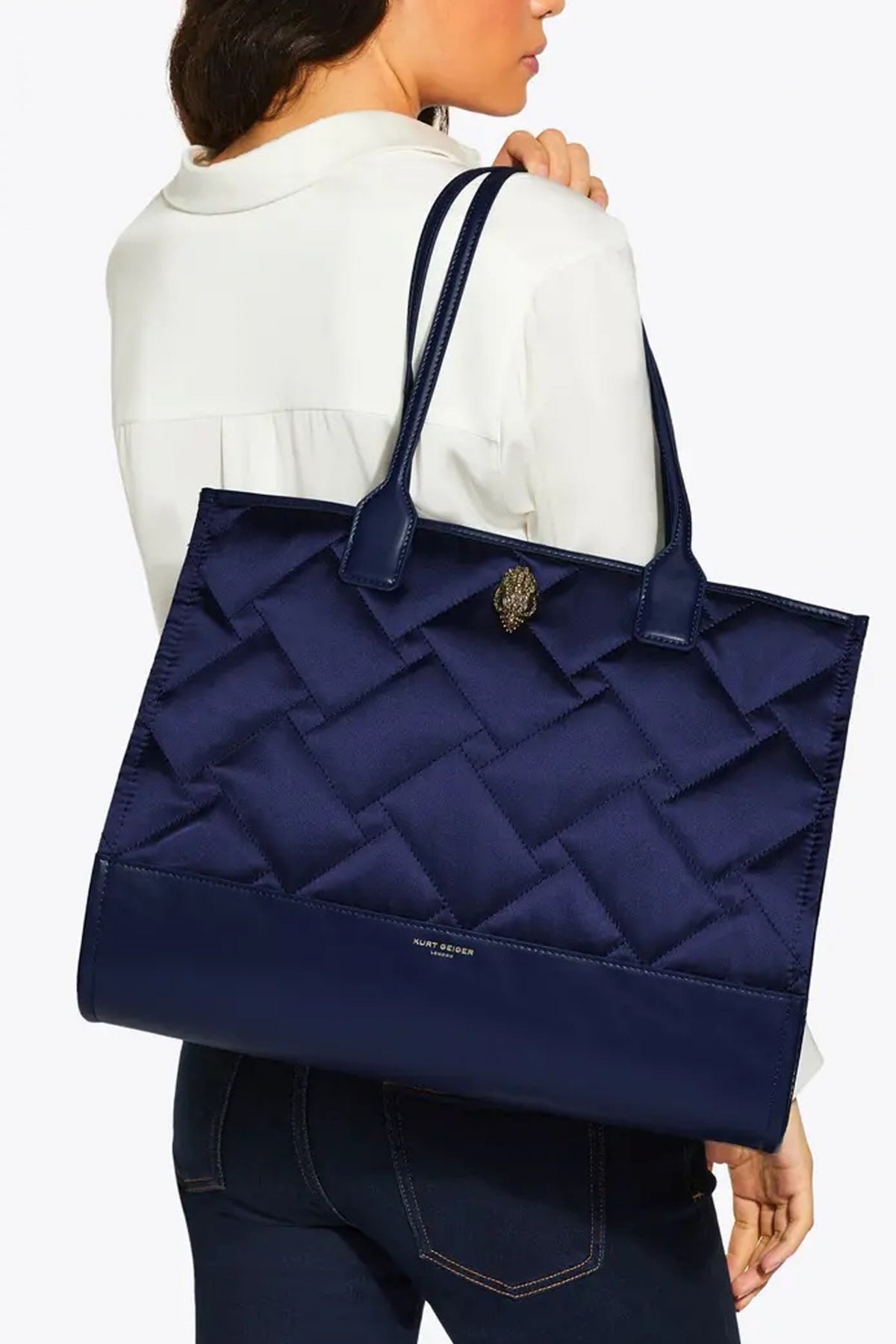 KURT GEIGER LONDON RECYCLED SQ SHOPPER en color AZUL (4)
