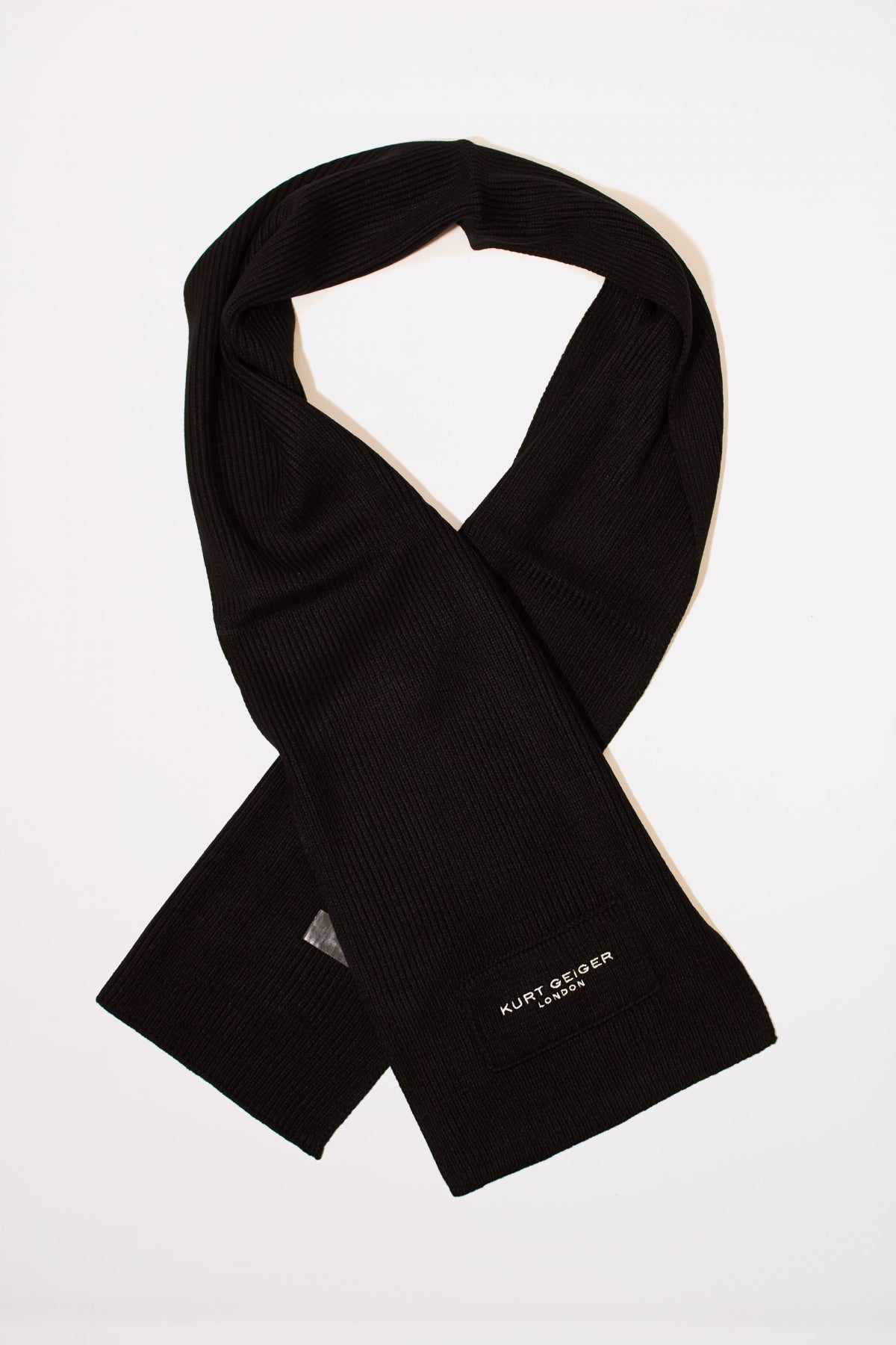 KURT GEIGER LONDON KGL KNITTED SCARF en color NEGRO (2)