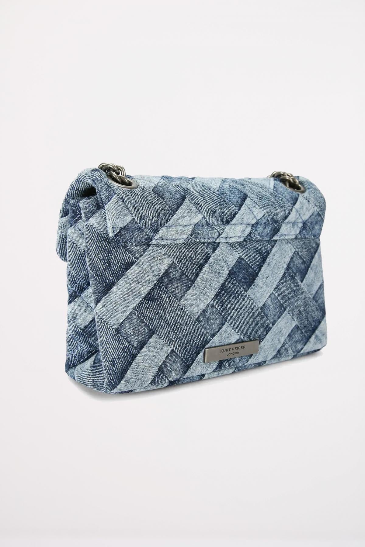 KURT GEIGER LONDON CRYSTALS MINI KENSINGTON en color AZUL (3)