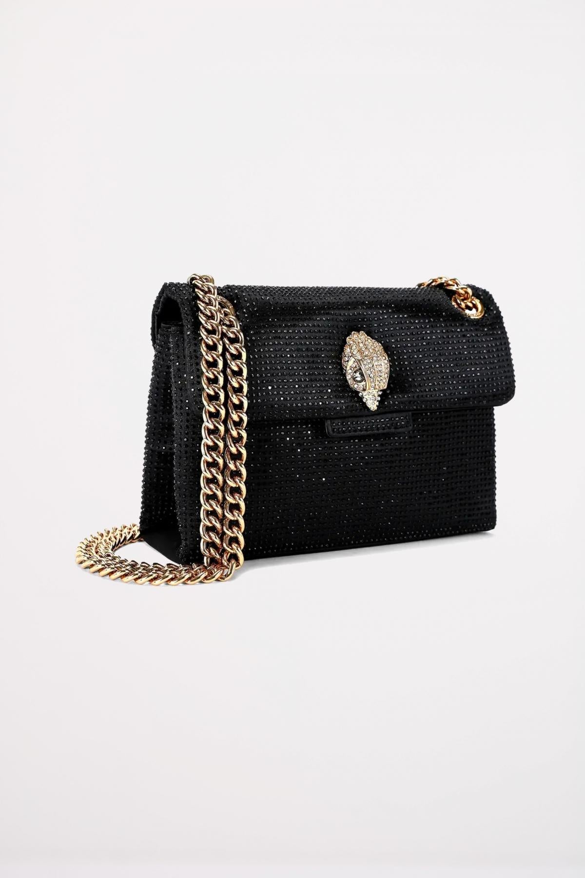 KURT GEIGER LONDON FABRIC MINI KENSINGTON en color NEGRO (2)