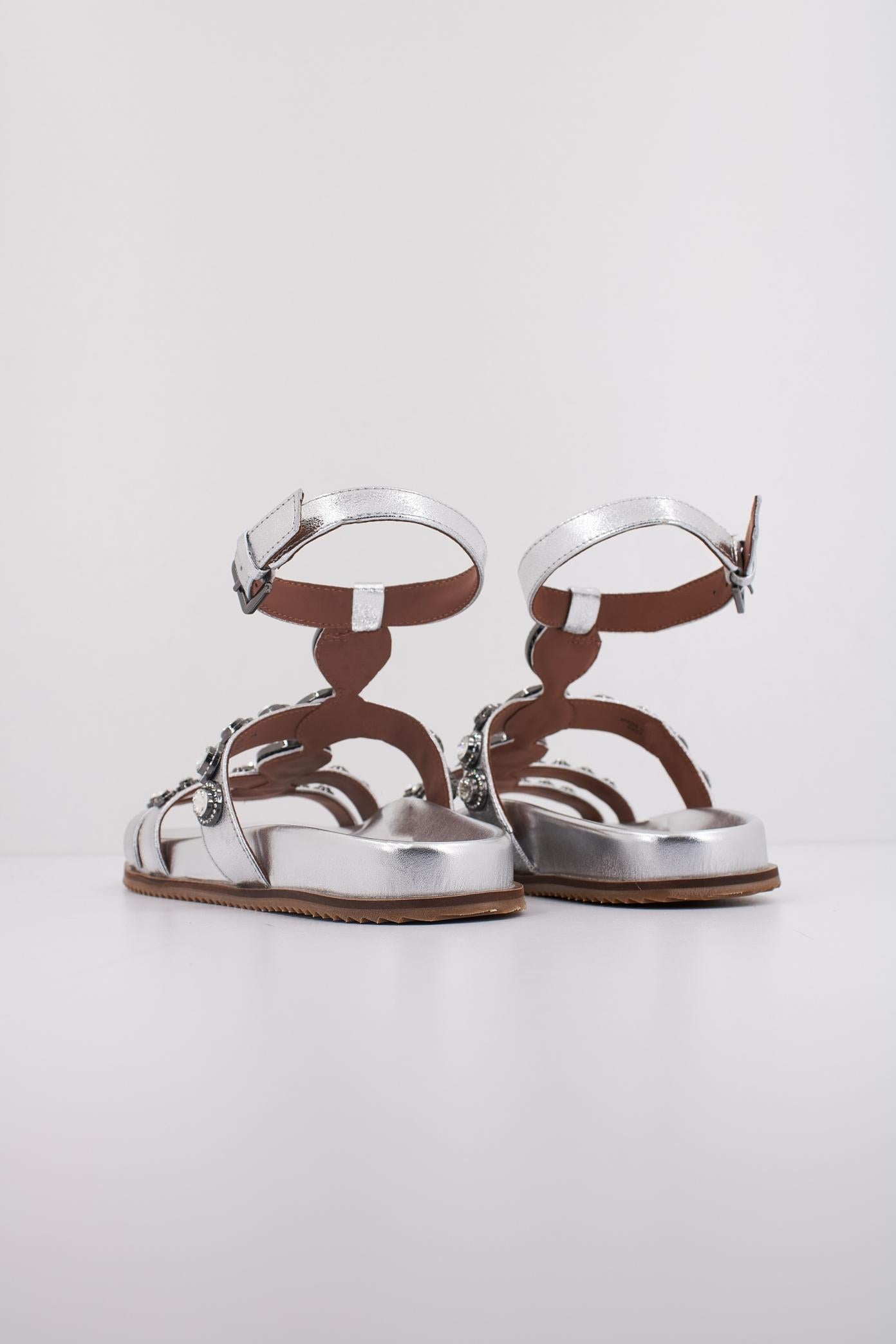 KURT GEIGER LONDON OCTAVIA FLEXI GLADIATOR en color PLATA (4)
