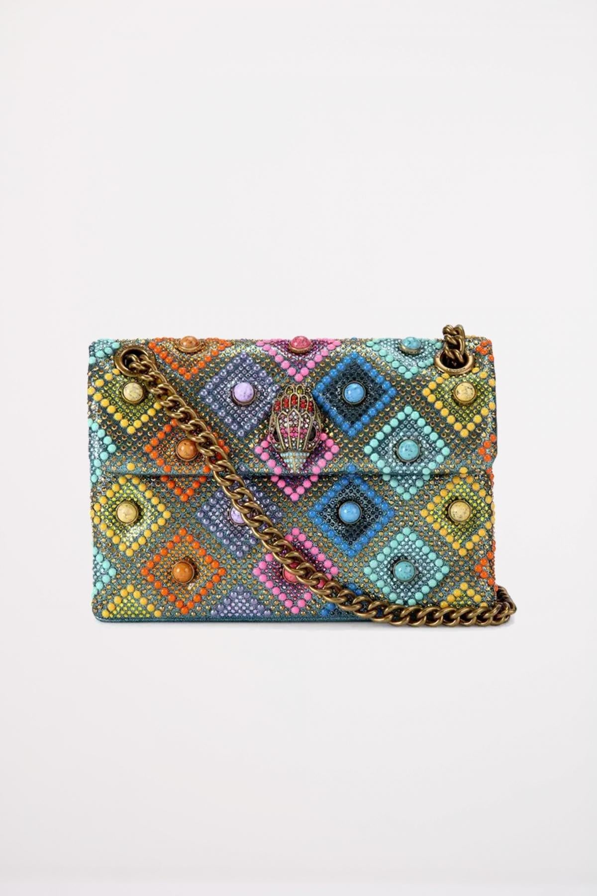 KURT GEIGER LONDON MINI KENSINGTON JEWEL en color AZUL (1)