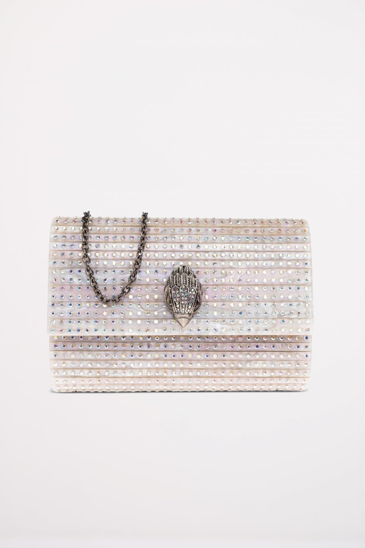 KURT GEIGER LONDON PARTY EAGLE CLUTCH CR en color BLANCO (1)