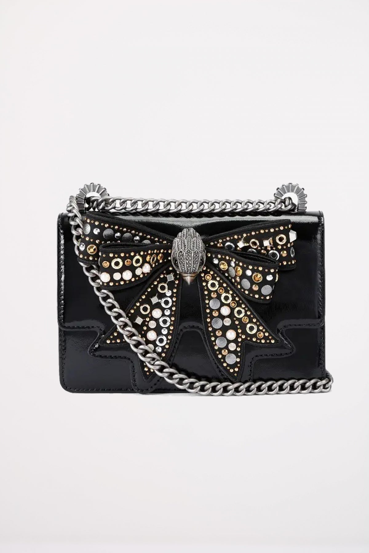 KURT GEIGER LONDON BOW SMALL SHOREDITCH en color NEGRO (1)