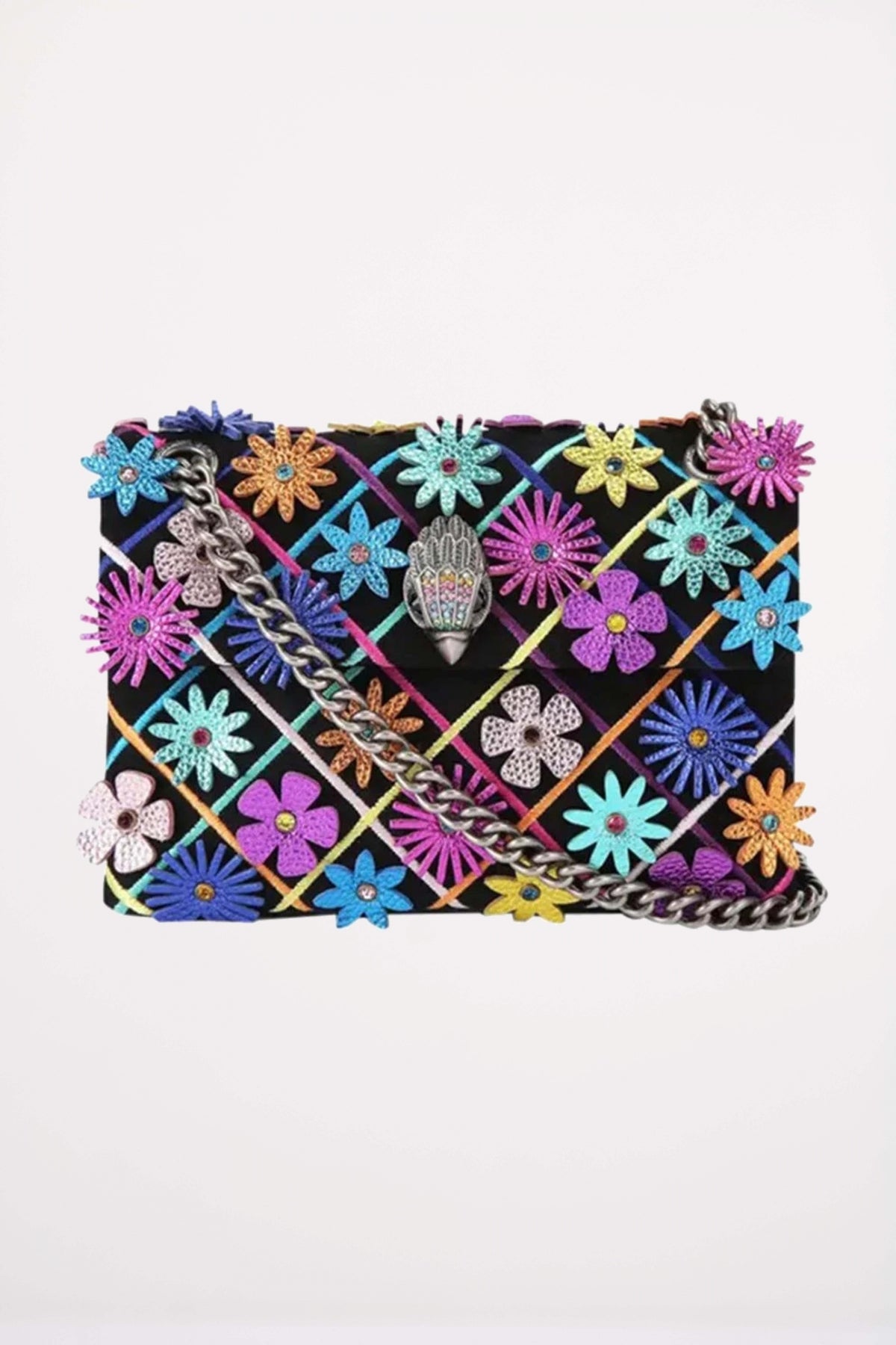 KURT GEIGER LONDON MINI KENSINGTON FLOWERS en color NEGRO (1)