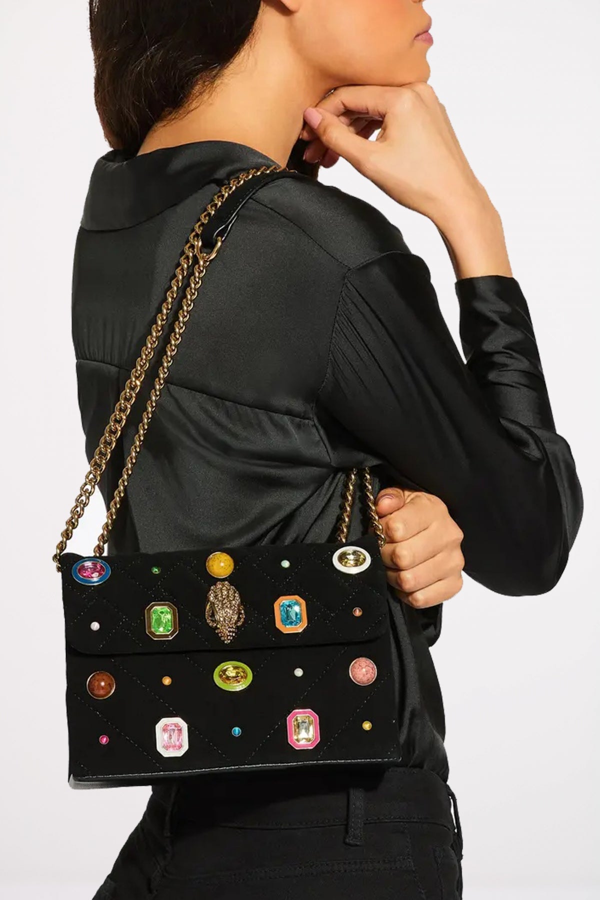 KURT GEIGER LONDON MD KENSINGTON GEMS en color NEGRO (4)