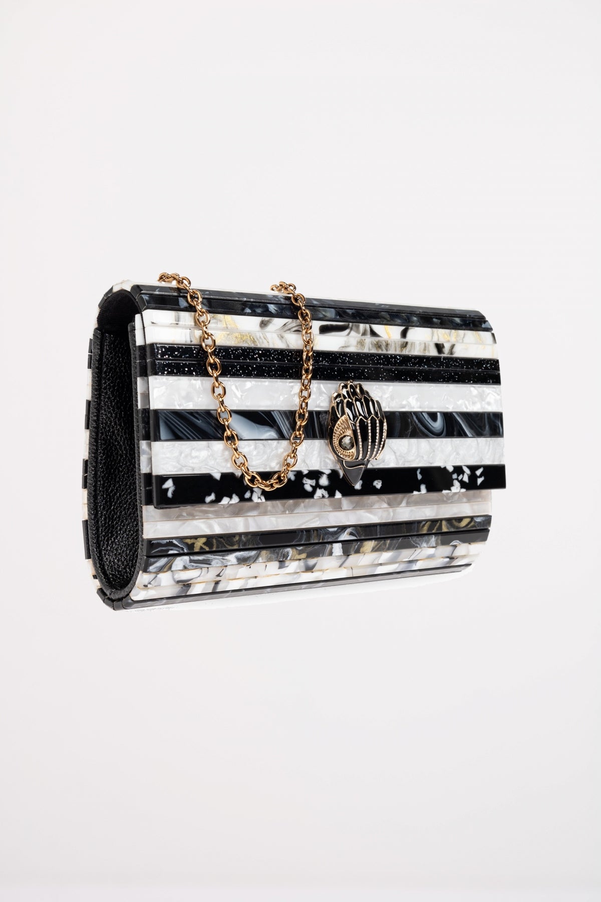 KURT GEIGER LONDON PARTY EAGLE CLUTCH E en color NEGRO (3)