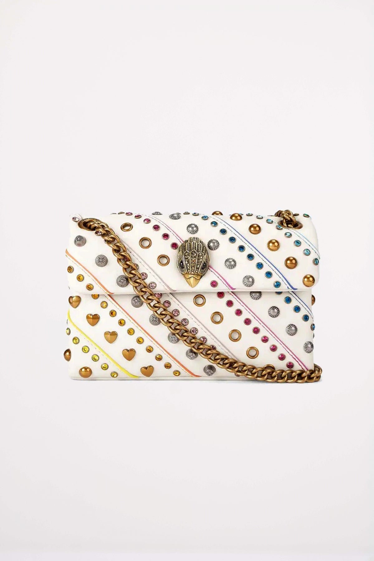 KURT GEIGER LONDON LEATHER MINI KENSINGTON en color BEIS (1)