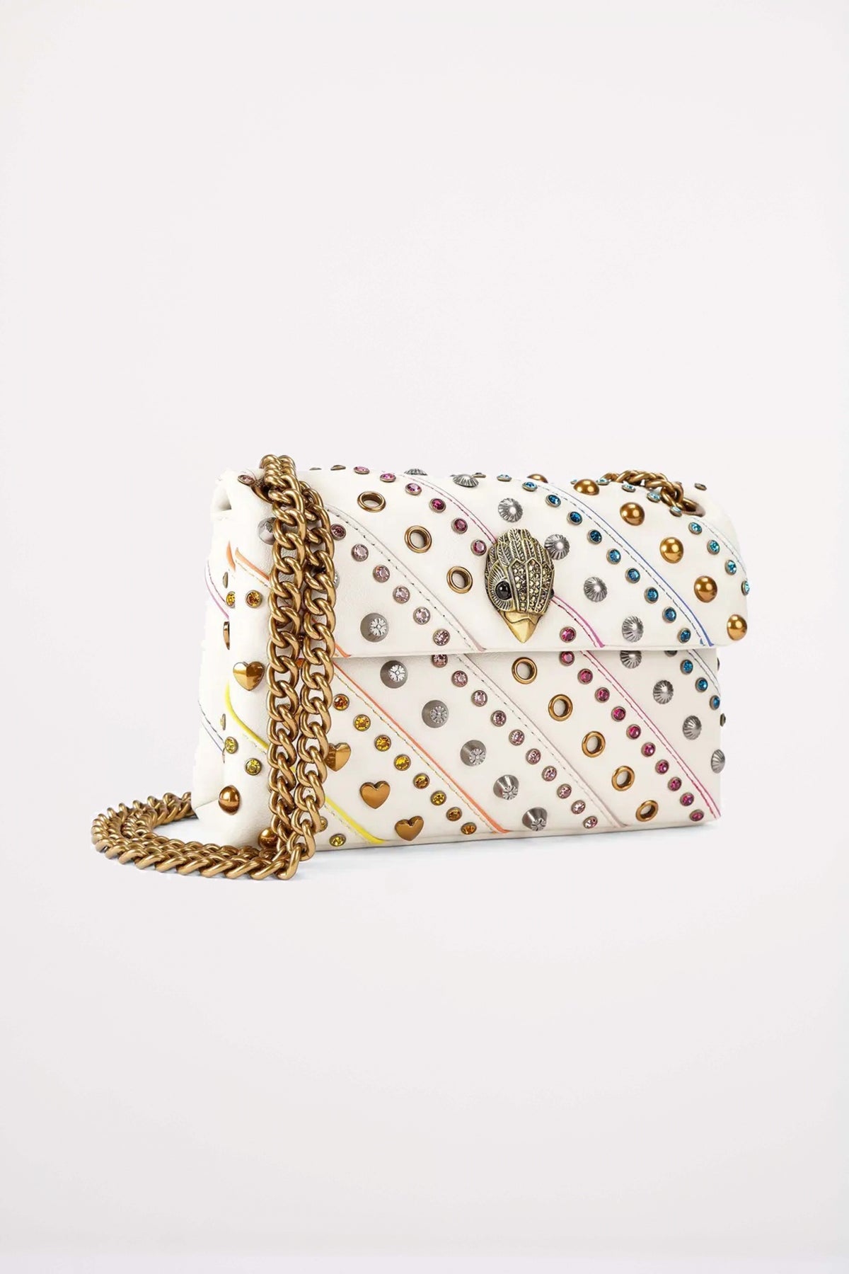 KURT GEIGER LONDON LEATHER MINI KENSINGTON en color BEIS (2)