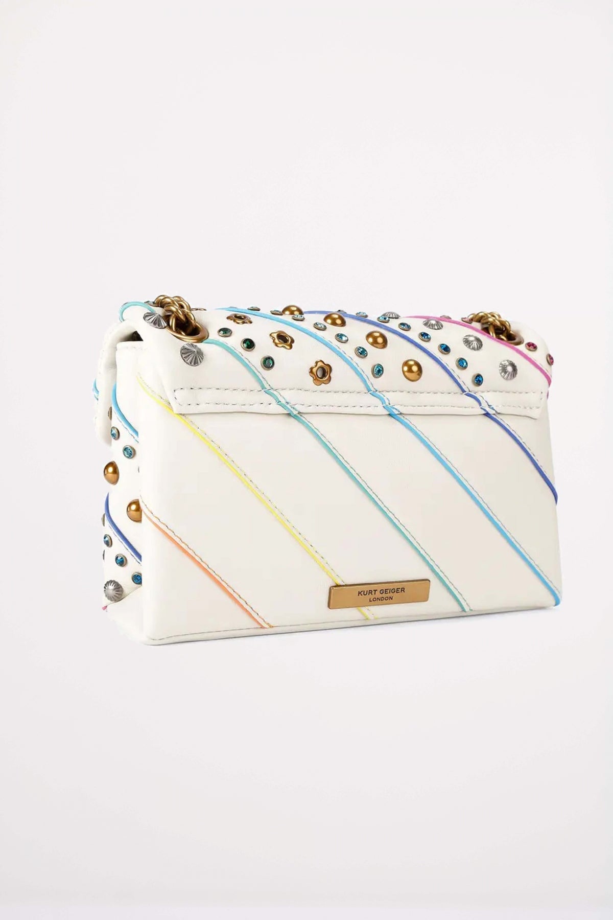 KURT GEIGER LONDON LEATHER MINI KENSINGTON en color BEIS (3)