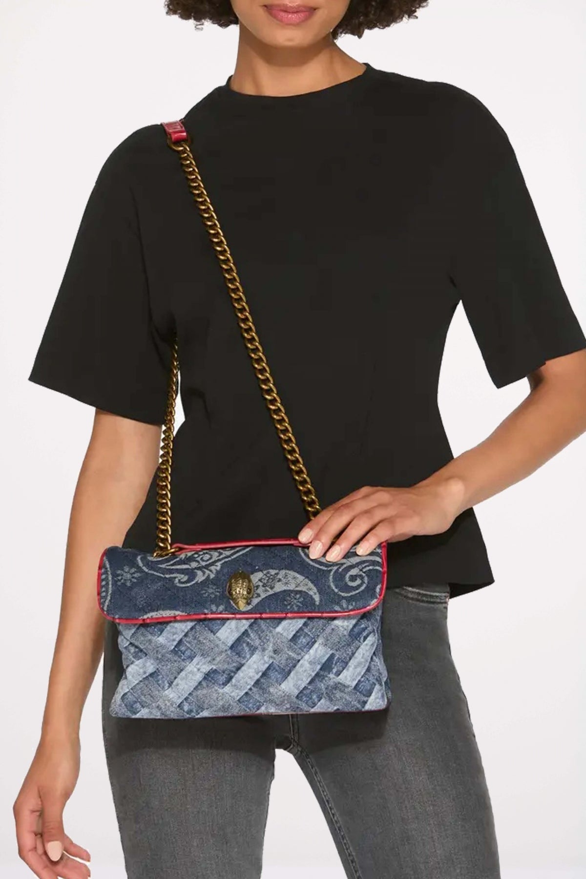 KURT GEIGER LONDON KENSINGTON BAG en color AZUL (4)