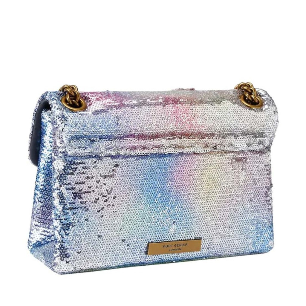 KURT GEIGER LONDON SEQUIN MINI KENSINGTON en color VERDE (5)