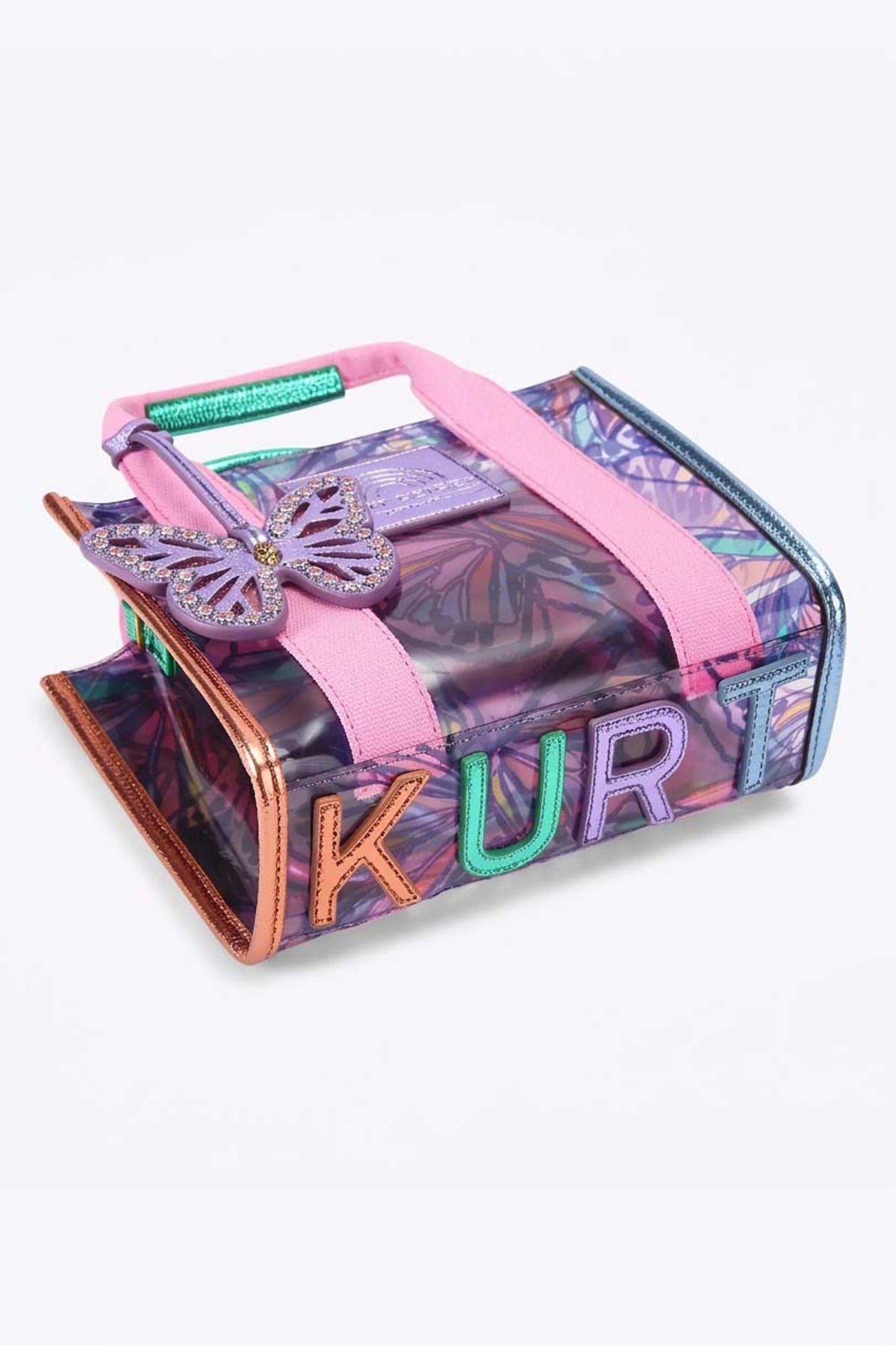 KURT GEIGER LONDON VINYL XS SOUTHBANK TOTE en color VIOLETA (4)