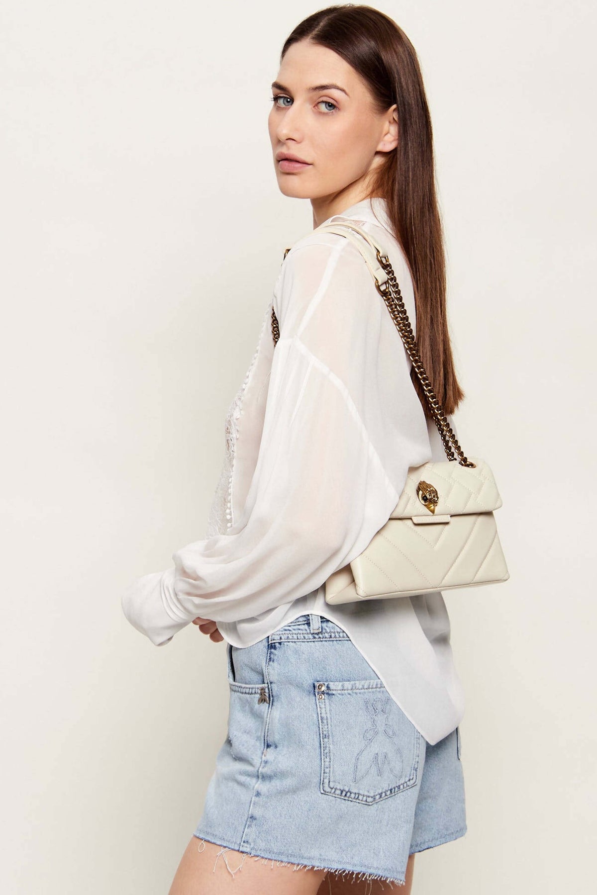 KURT GEIGER LONDON LEATHER MD KENSINGTON en color BLANCO (1)