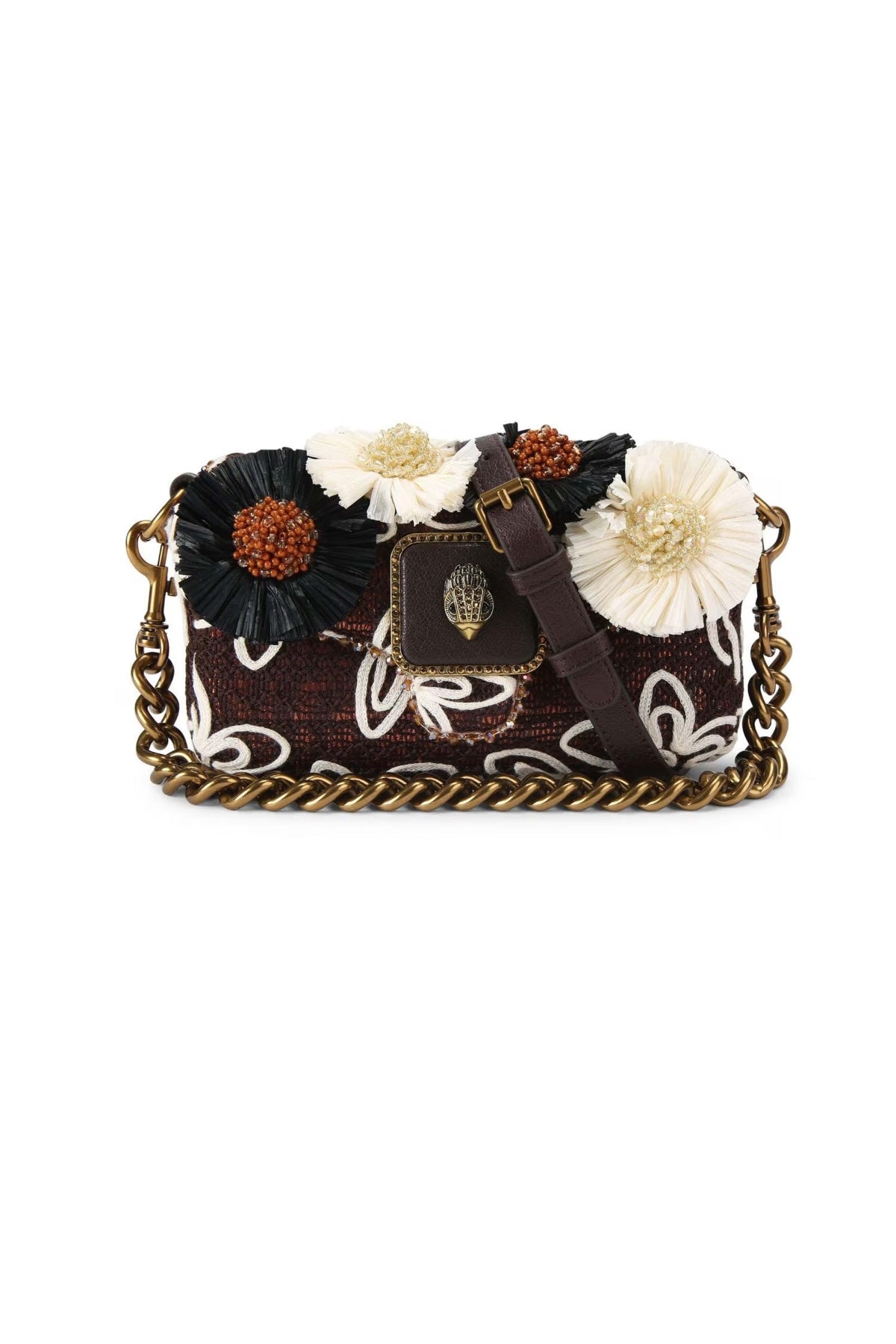 KURT GEIGER LONDON MINI PIMLICO FLOWER ST en color MARRON (4)