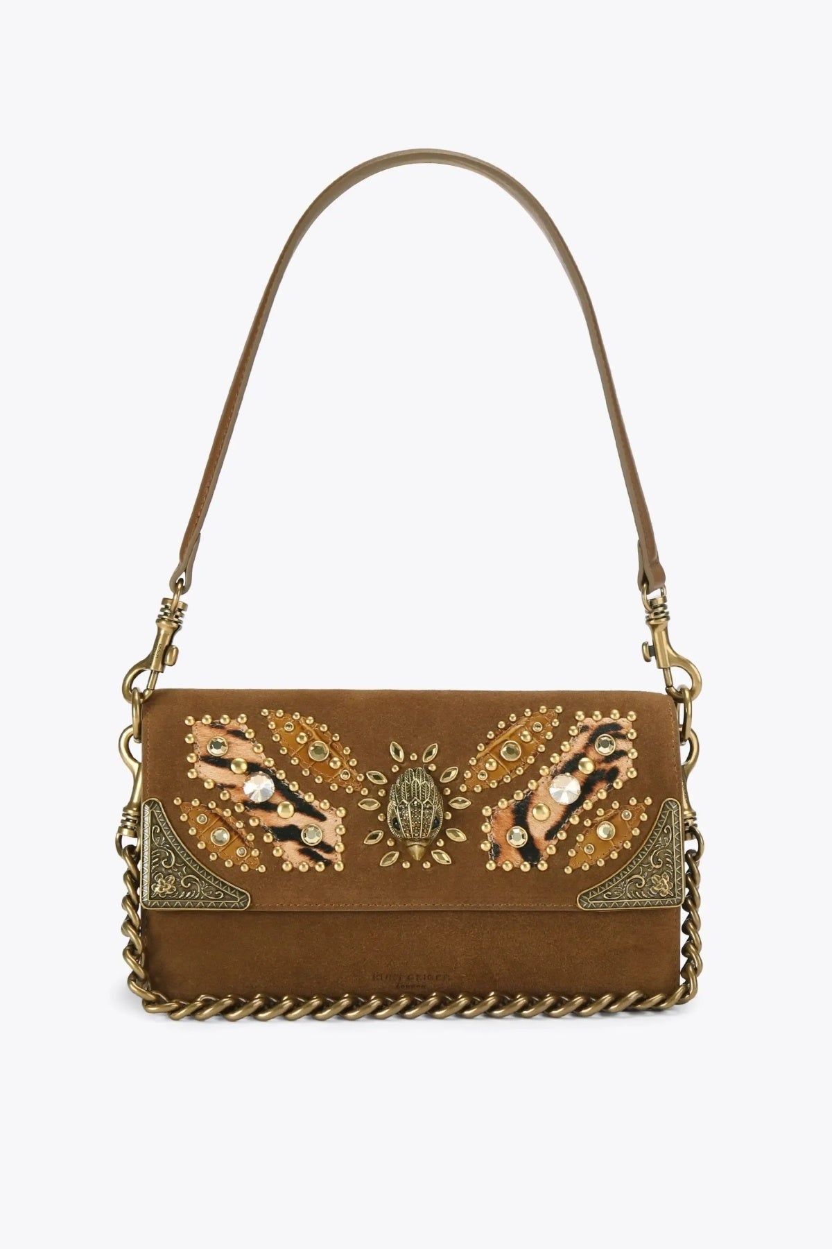 KURT GEIGER LONDON SLOANE SOFT SHOULDER en color MARRON (4)